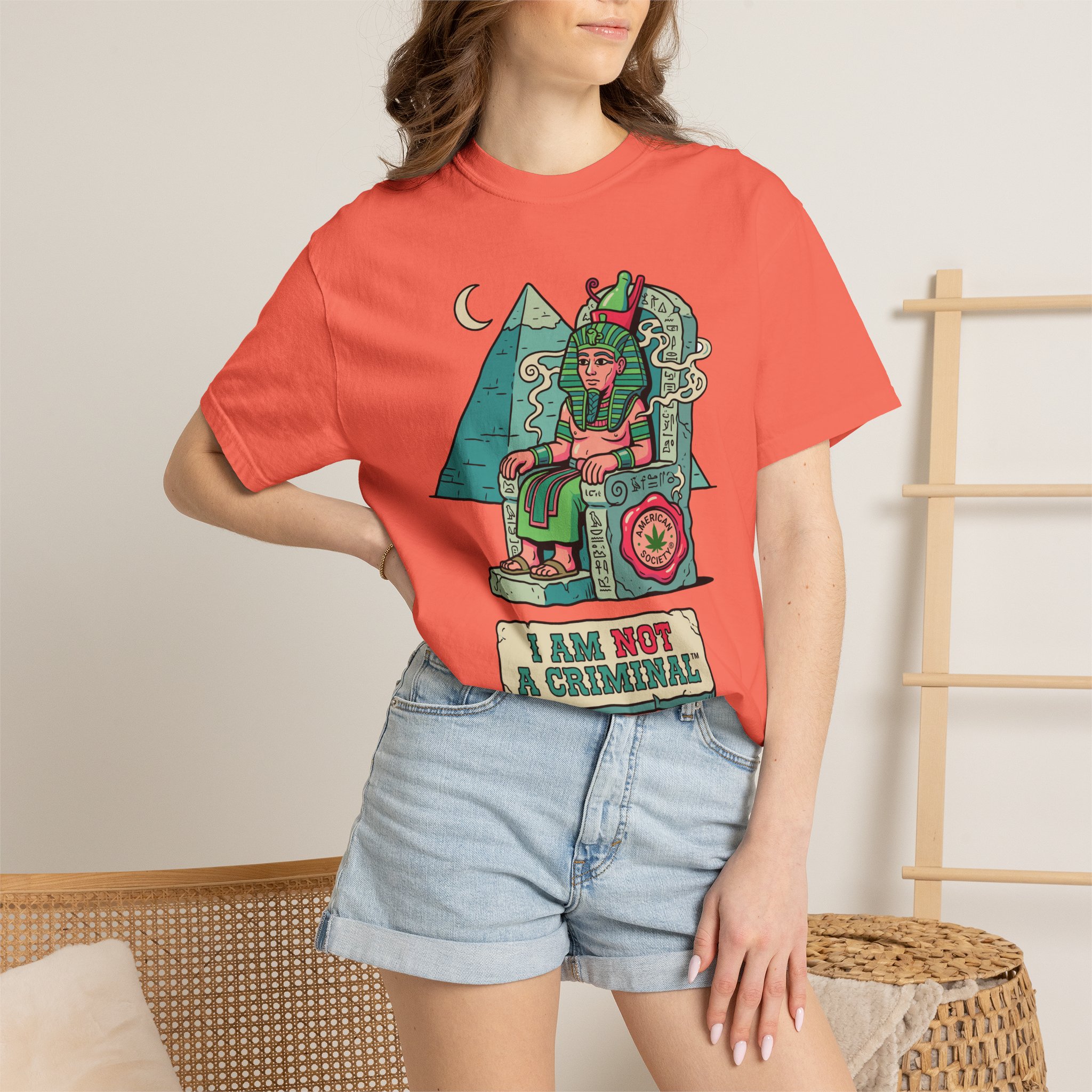 I Am Not a Criminal™ Pharaoh Tee — Ancient Royalty Cannabis Graphic - Image 12