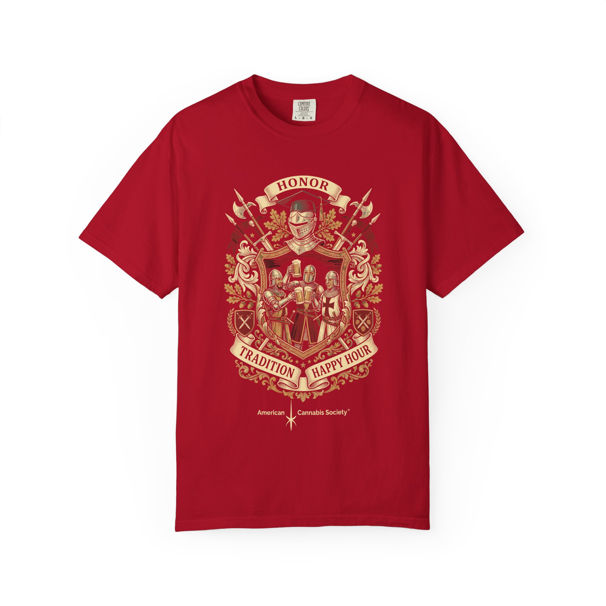 Heraldic Crest Graphic T-Shirt — Vintage Shield & Banner Design - Image 57