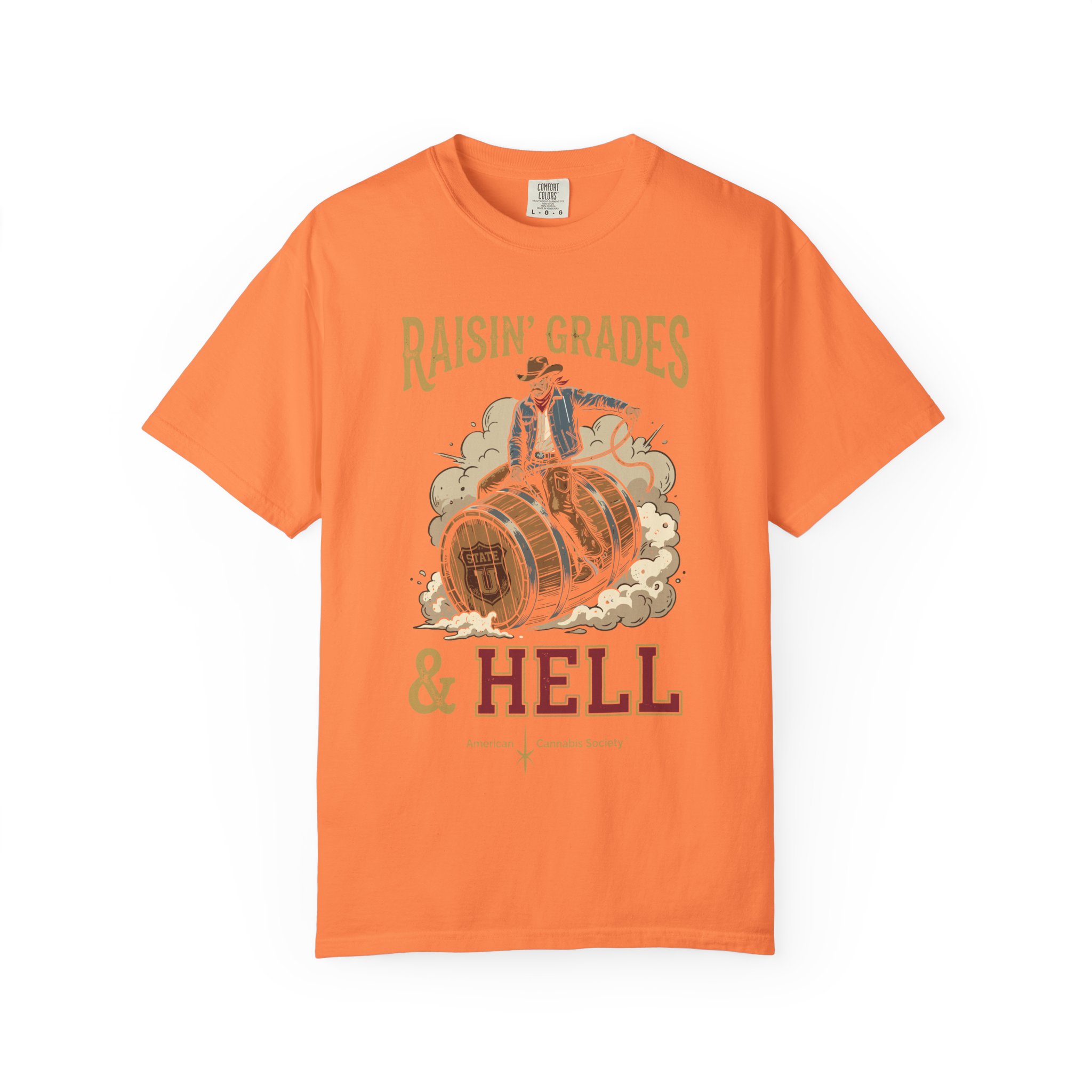 Raisin' Grades & Hell T-Shirt — Vintage College Barrel Graphic Tee - Image 5