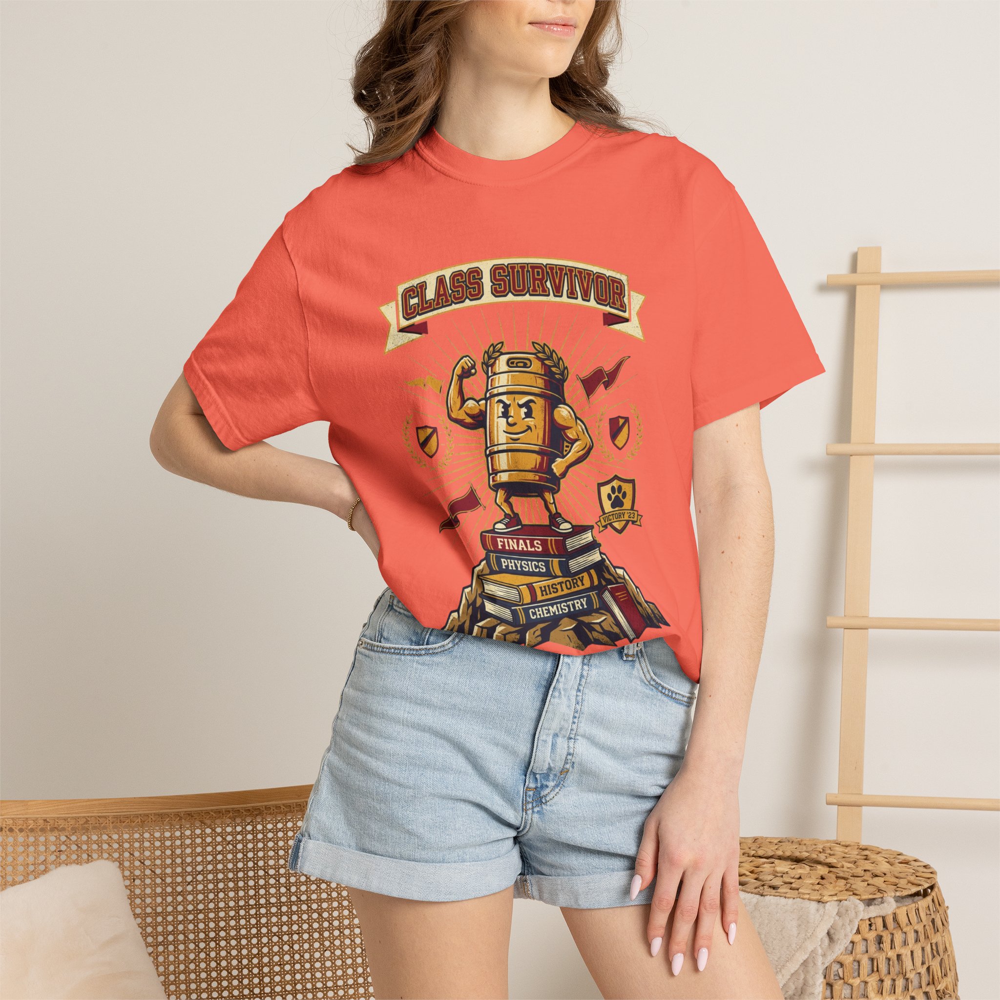 T‑Shirt — "Class Survivor" Vintage Trophy Design (Graduation/School Spirit) - Image 16