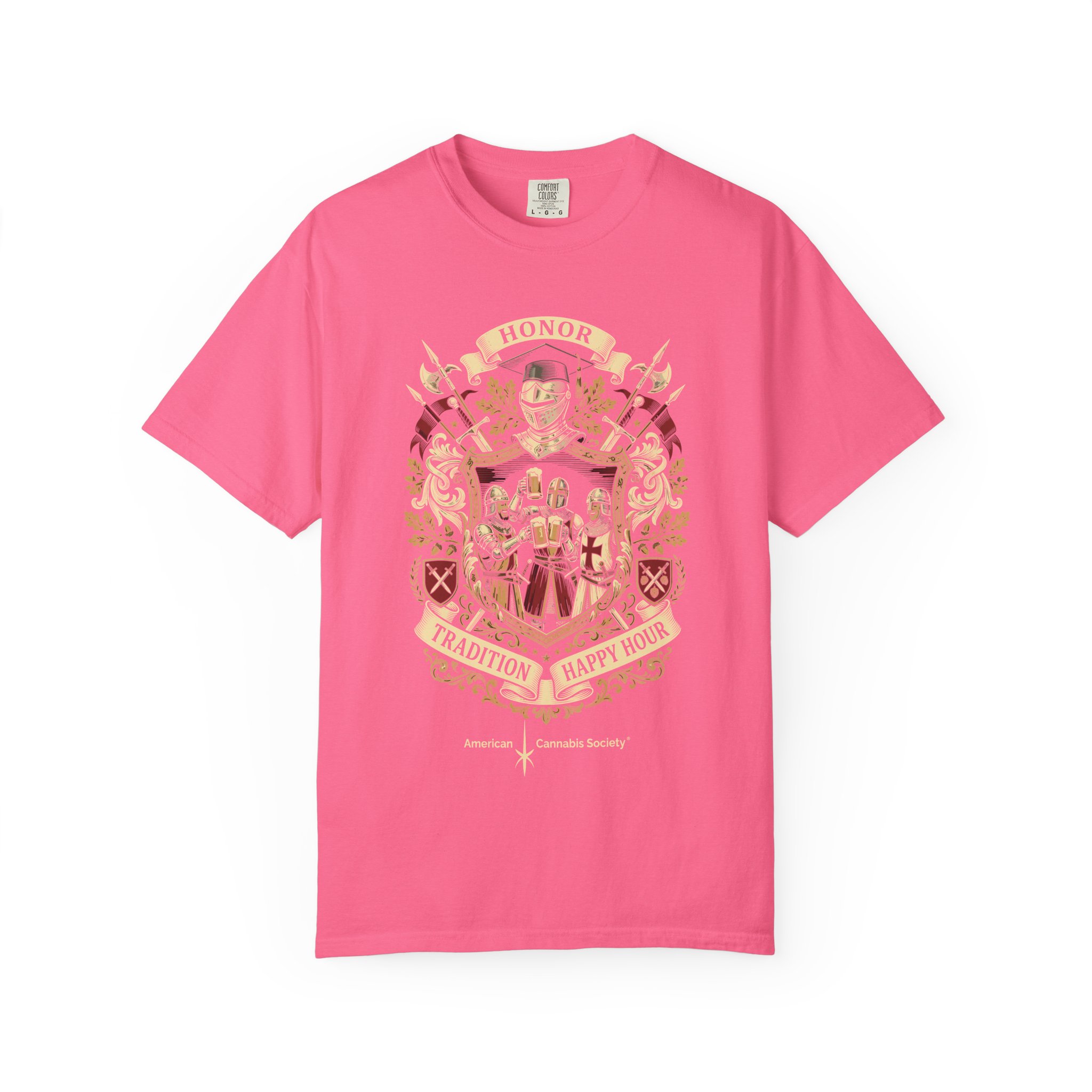 Heraldic Crest Graphic T-Shirt — Vintage Shield & Banner Design - Image 49