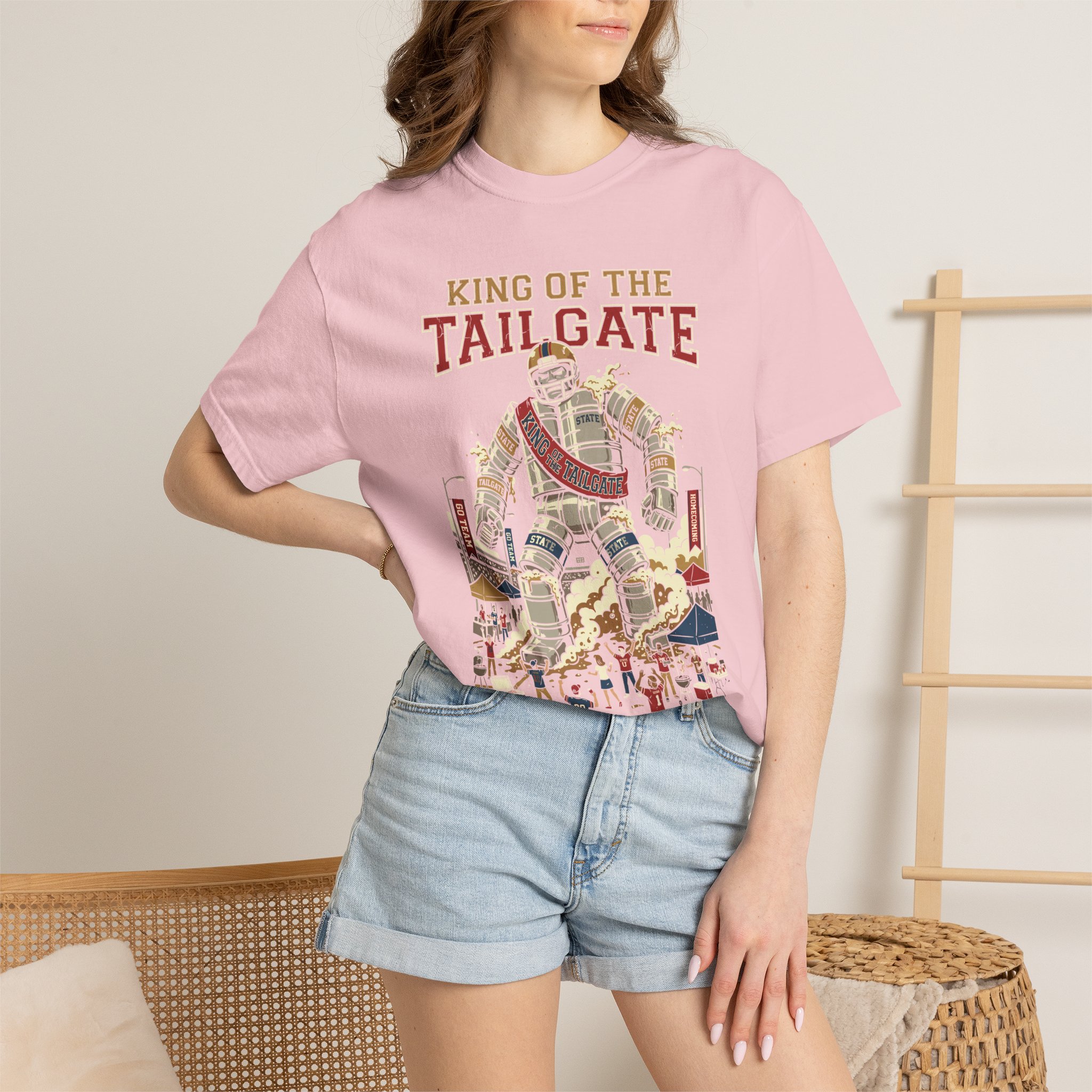 King of the Tailgate T-Shirt — College Football Tailgating Tee - Image 52