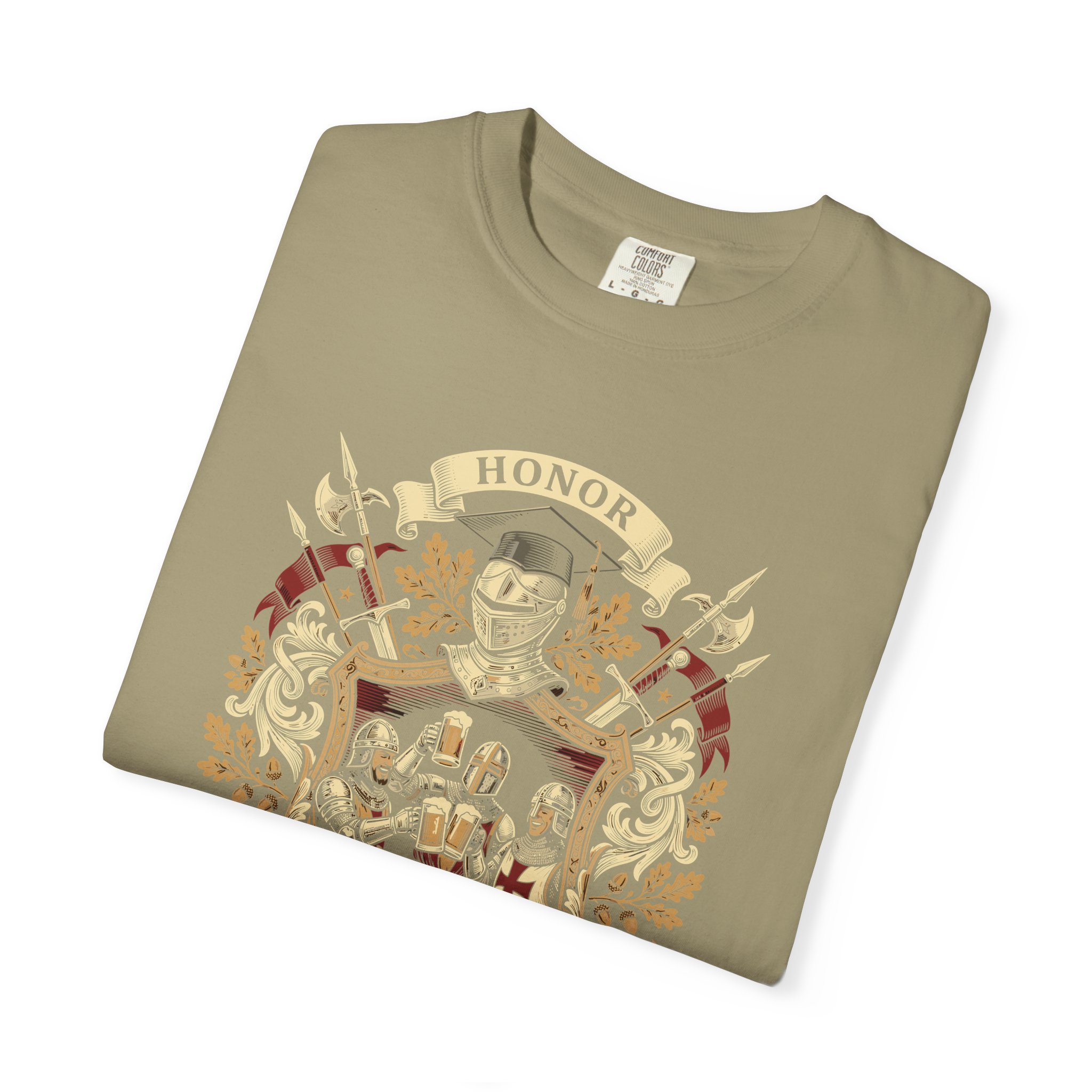 Heraldic Crest Graphic T-Shirt — Vintage Shield & Banner Design - Image 23