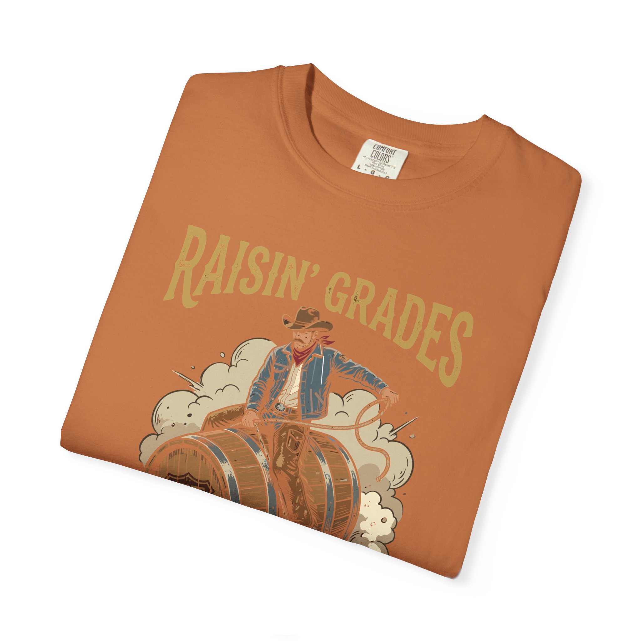 Raisin' Grades & Hell T-Shirt — Vintage College Barrel Graphic Tee - Image 19