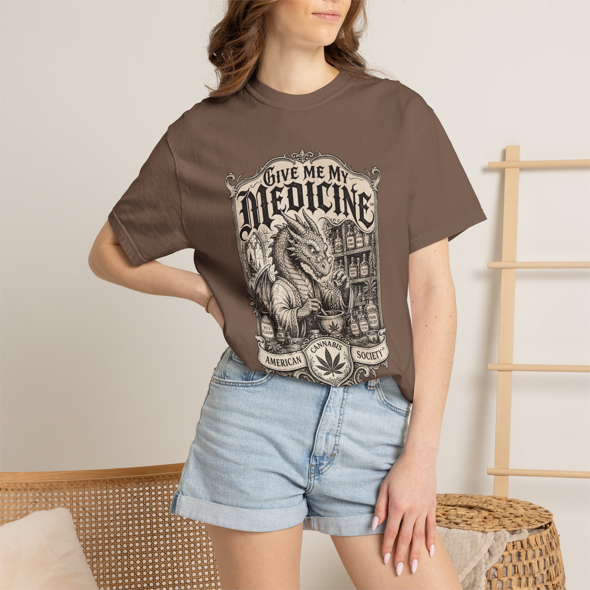 Give Me My Medicine™ T-Shirt — Vintage Cannabis Apothecary Graphic Tee - Image 28