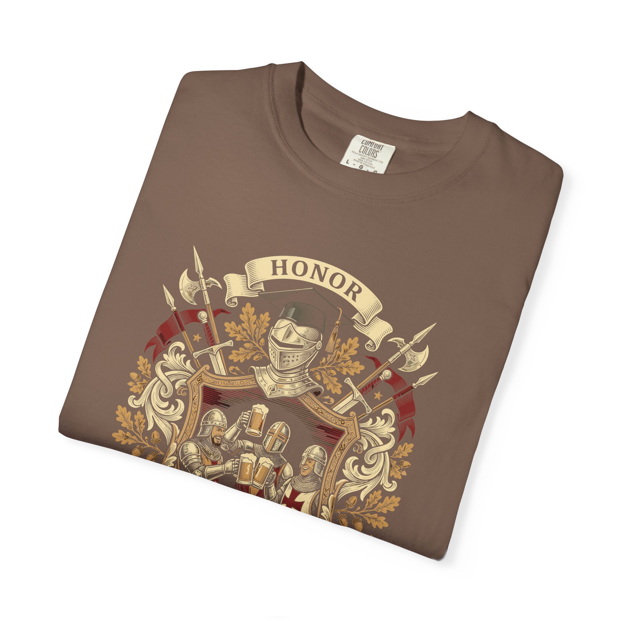 Heraldic Crest Graphic T-Shirt — Vintage Shield & Banner Design - Image 27