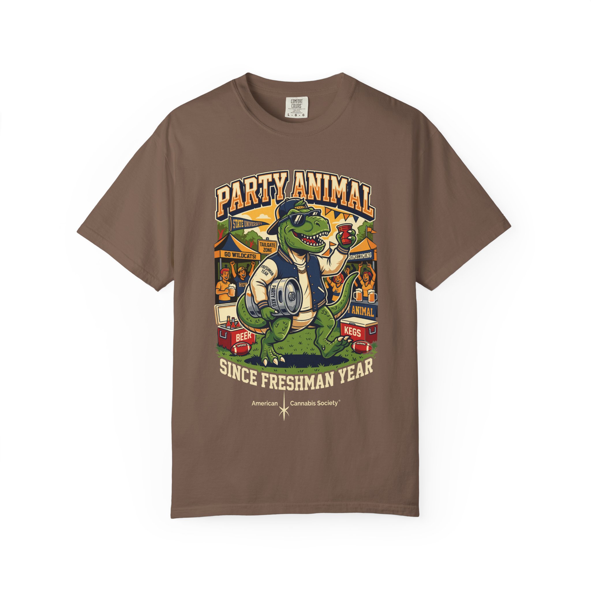 Party Animal T-Shirt — Dinosaur BBQ Beer Graphic Tee - Image 21