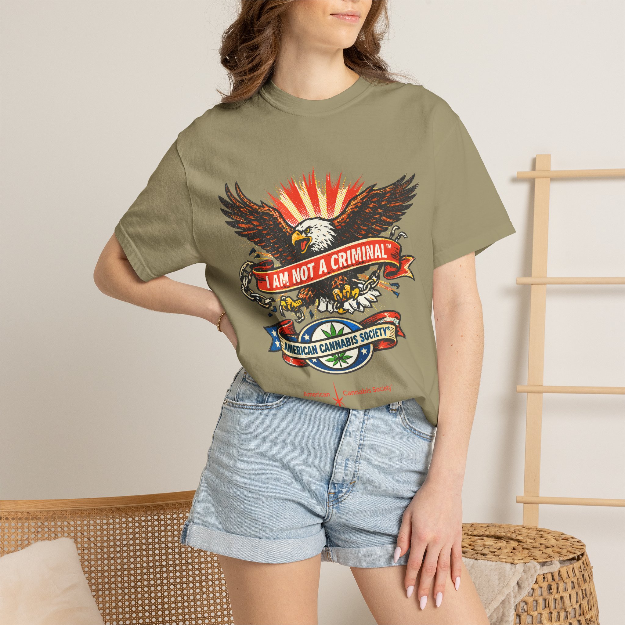I Am Not a Criminal™ Eagle Tee — American Cannabis Society® Graphic - Image 24