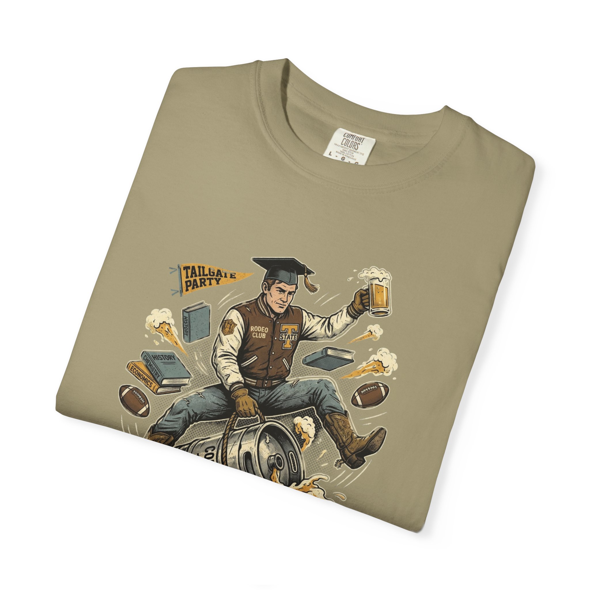 Born to Ride, Forced to Study — College Tailgate Graphic T-Shirt - Image 23