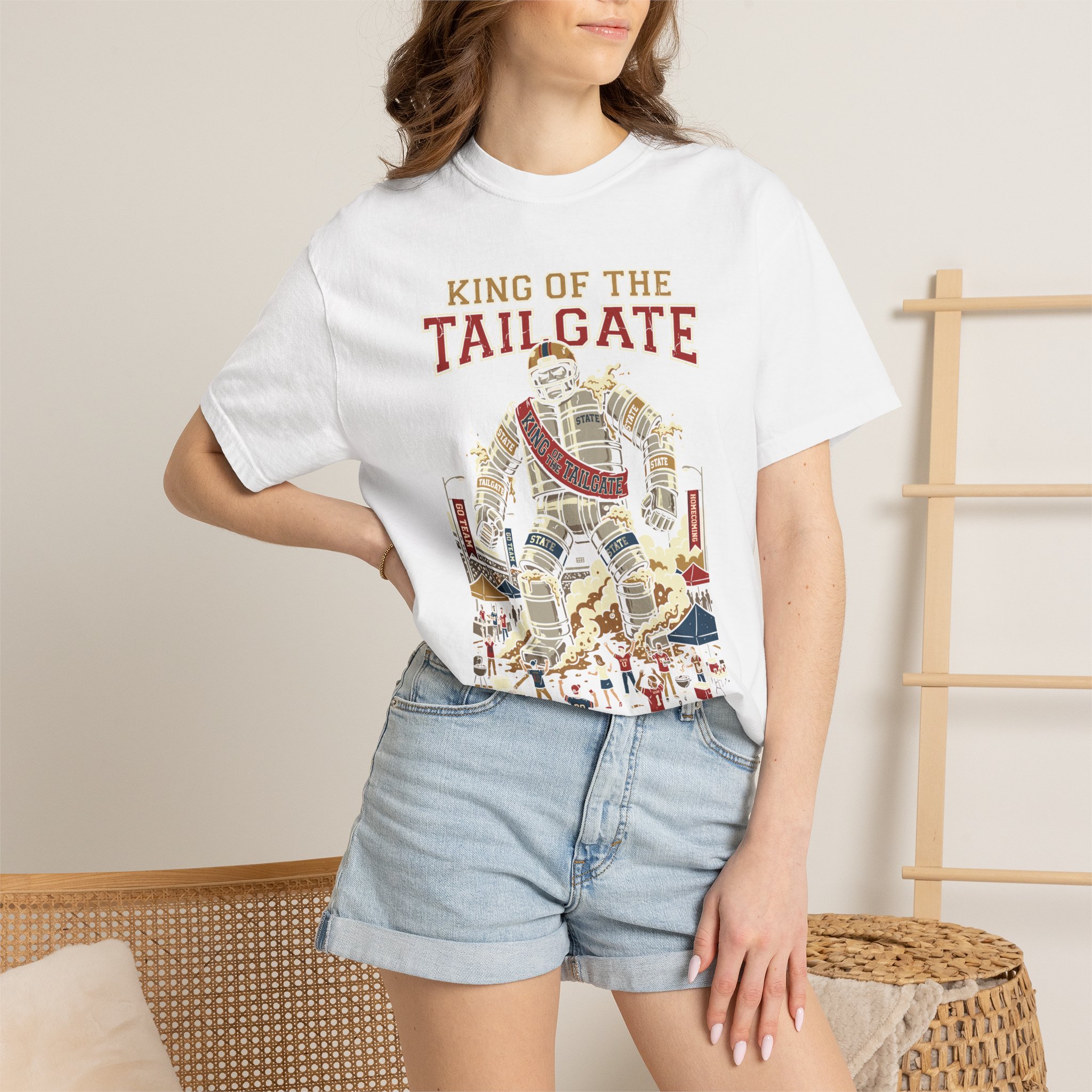 King of the Tailgate T-Shirt — College Football Tailgating Tee - Image 8