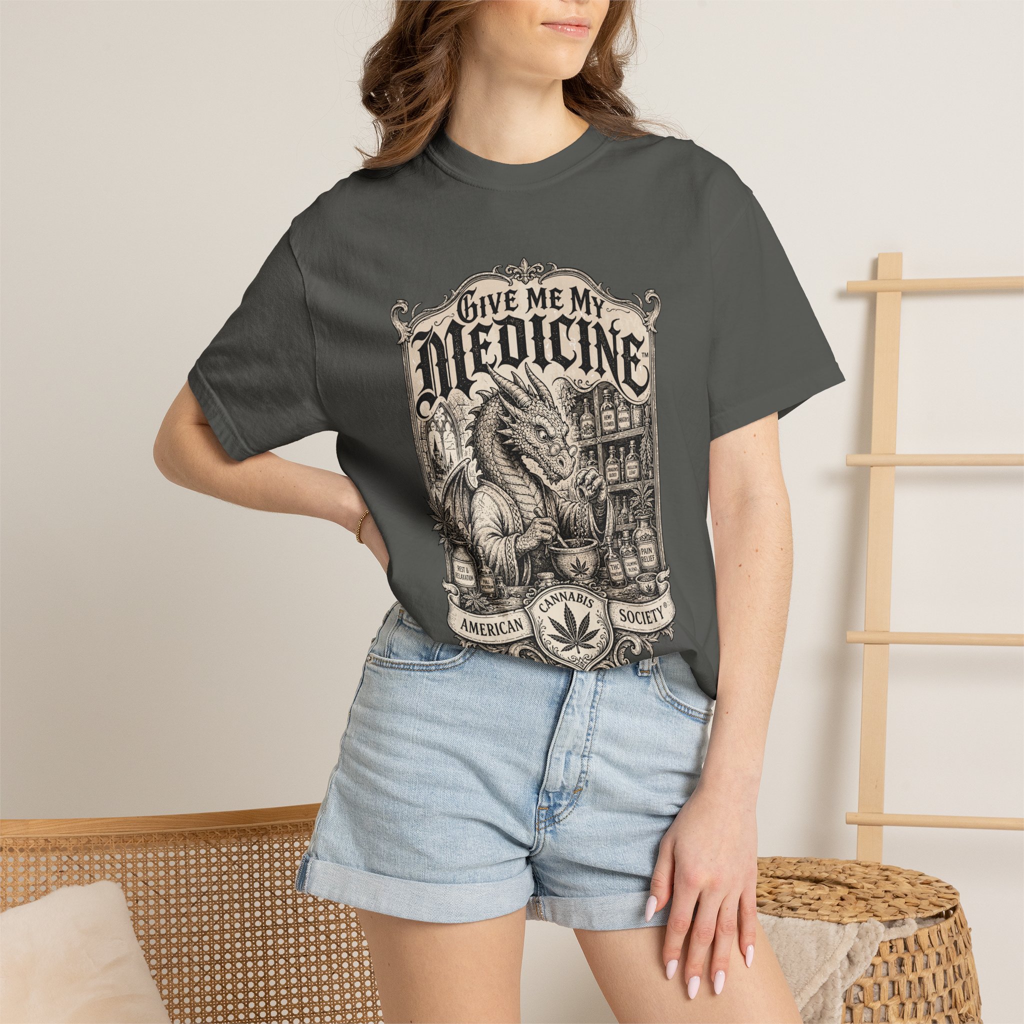 Give Me My Medicine™ T-Shirt — Vintage Cannabis Apothecary Graphic Tee - Image 32