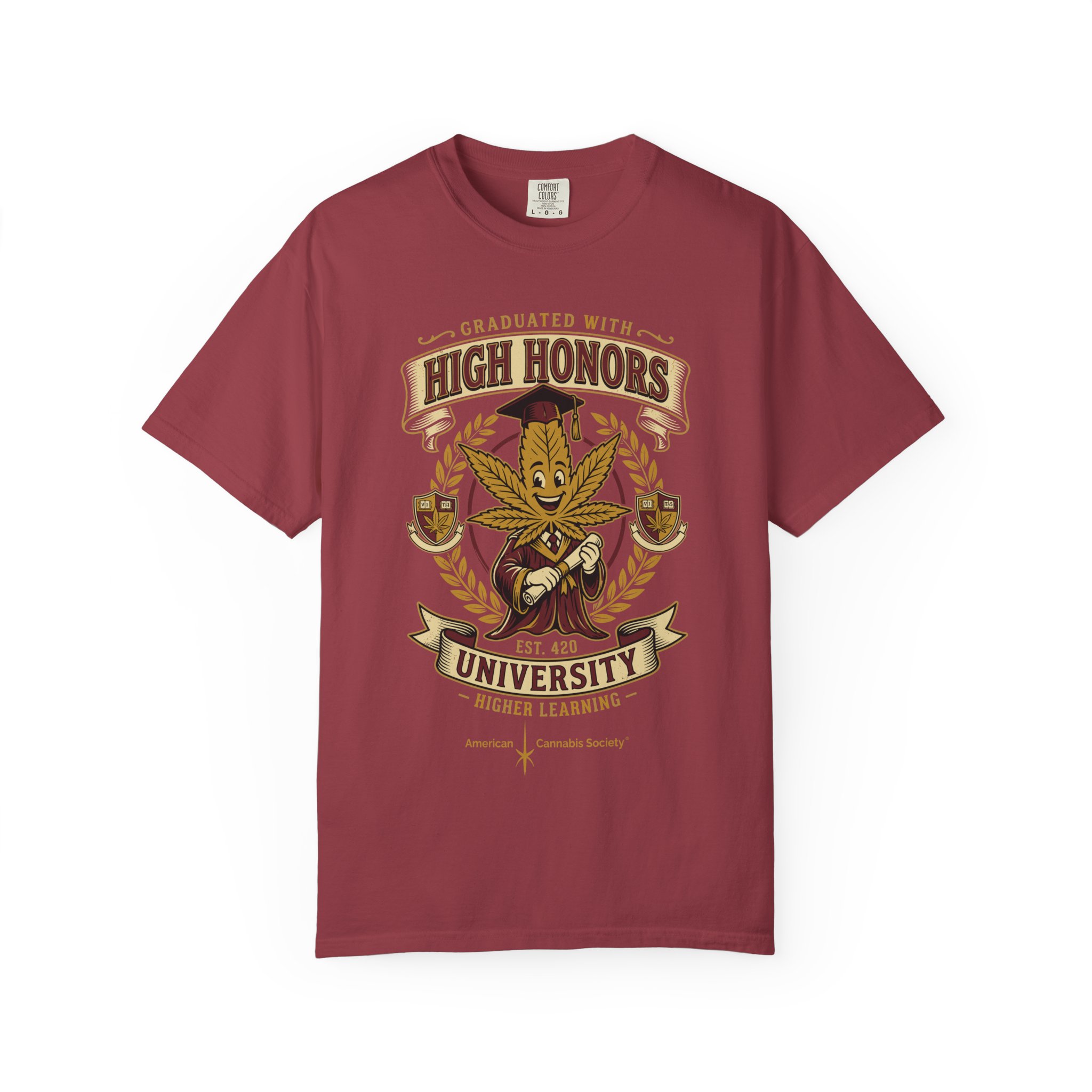 High Honors University T-Shirt — "Graduated with High Honors" Retro Marijuana College Tee - Image 57