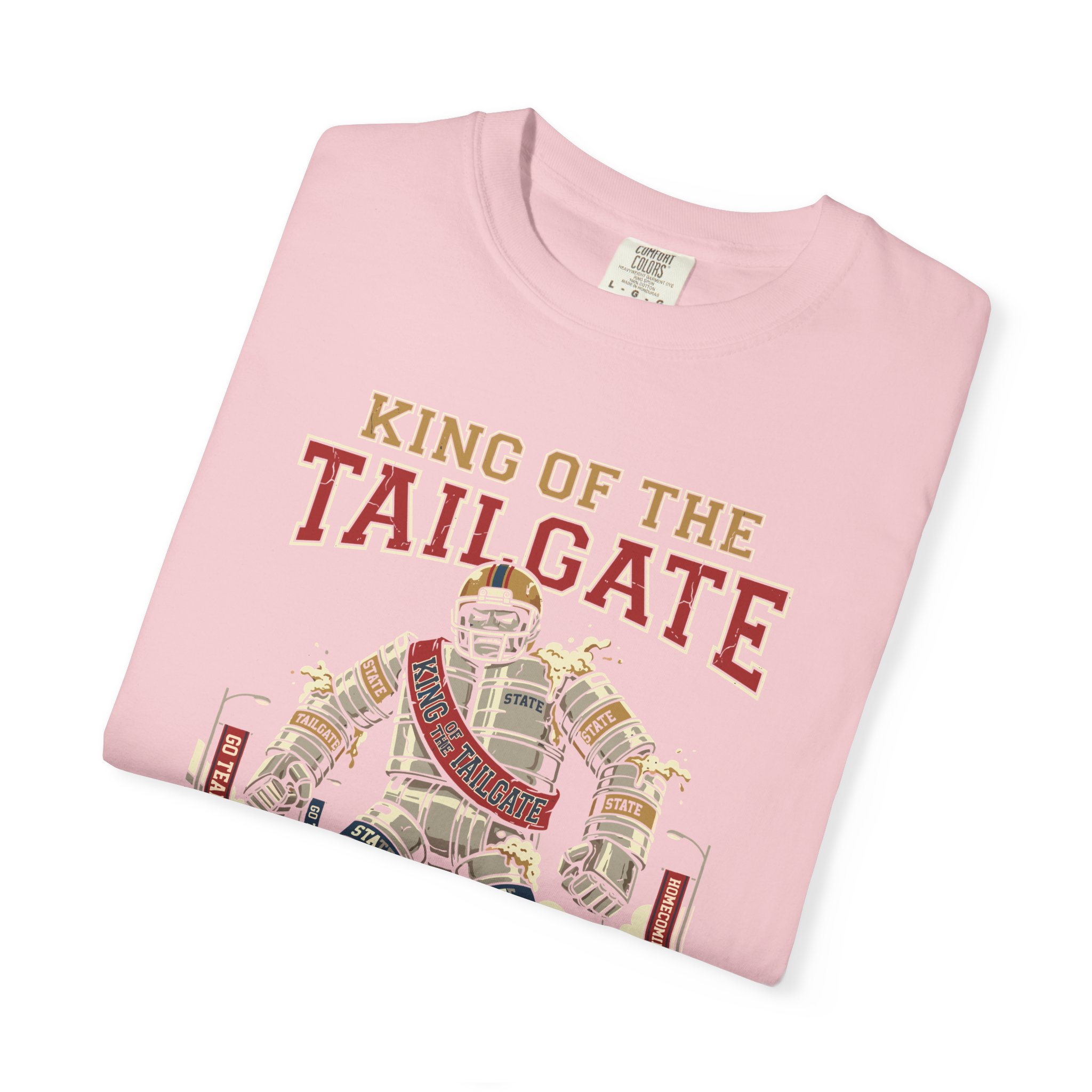 King of the Tailgate T-Shirt — College Football Tailgating Tee - Image 51