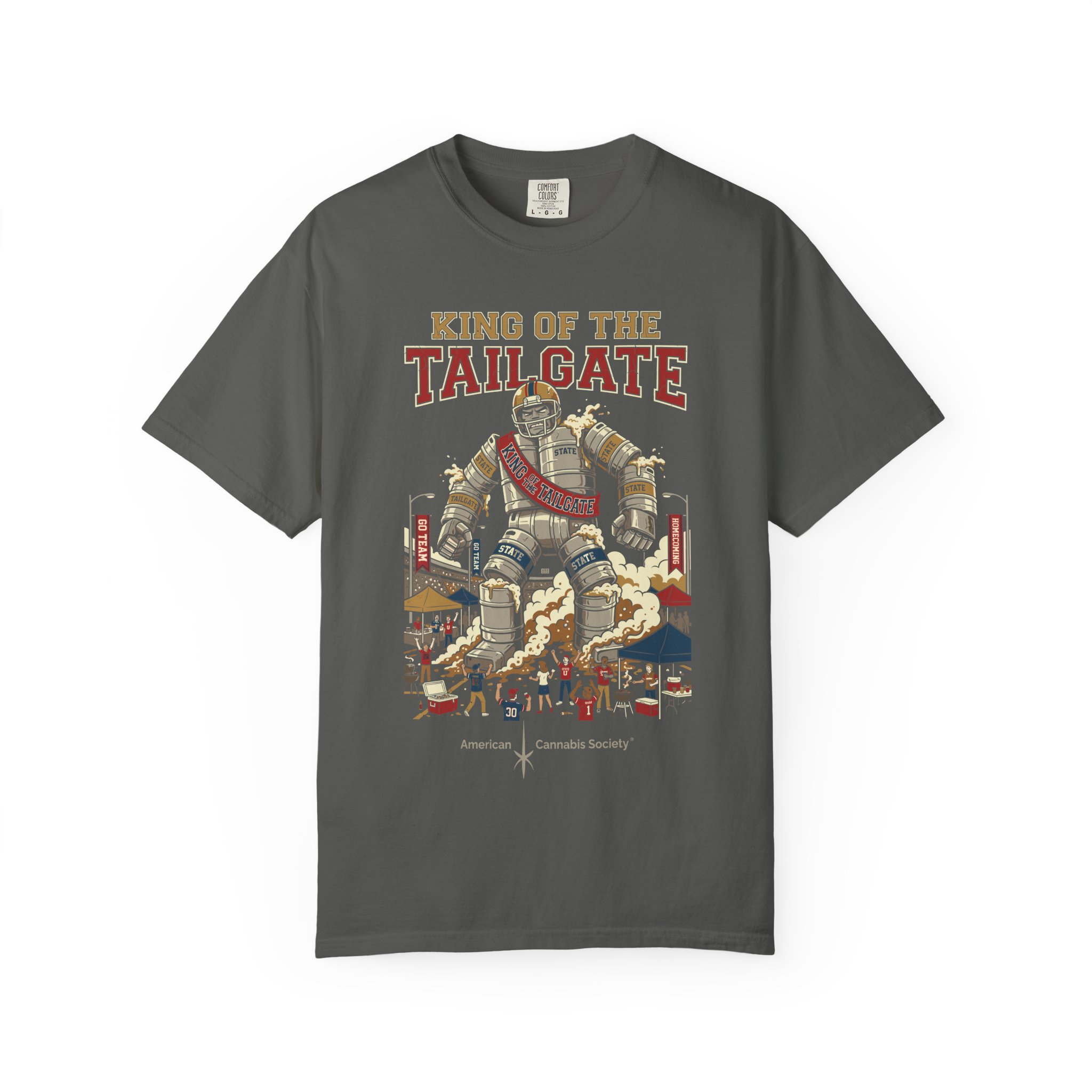 King of the Tailgate T-Shirt — College Football Tailgating Tee - Image 25