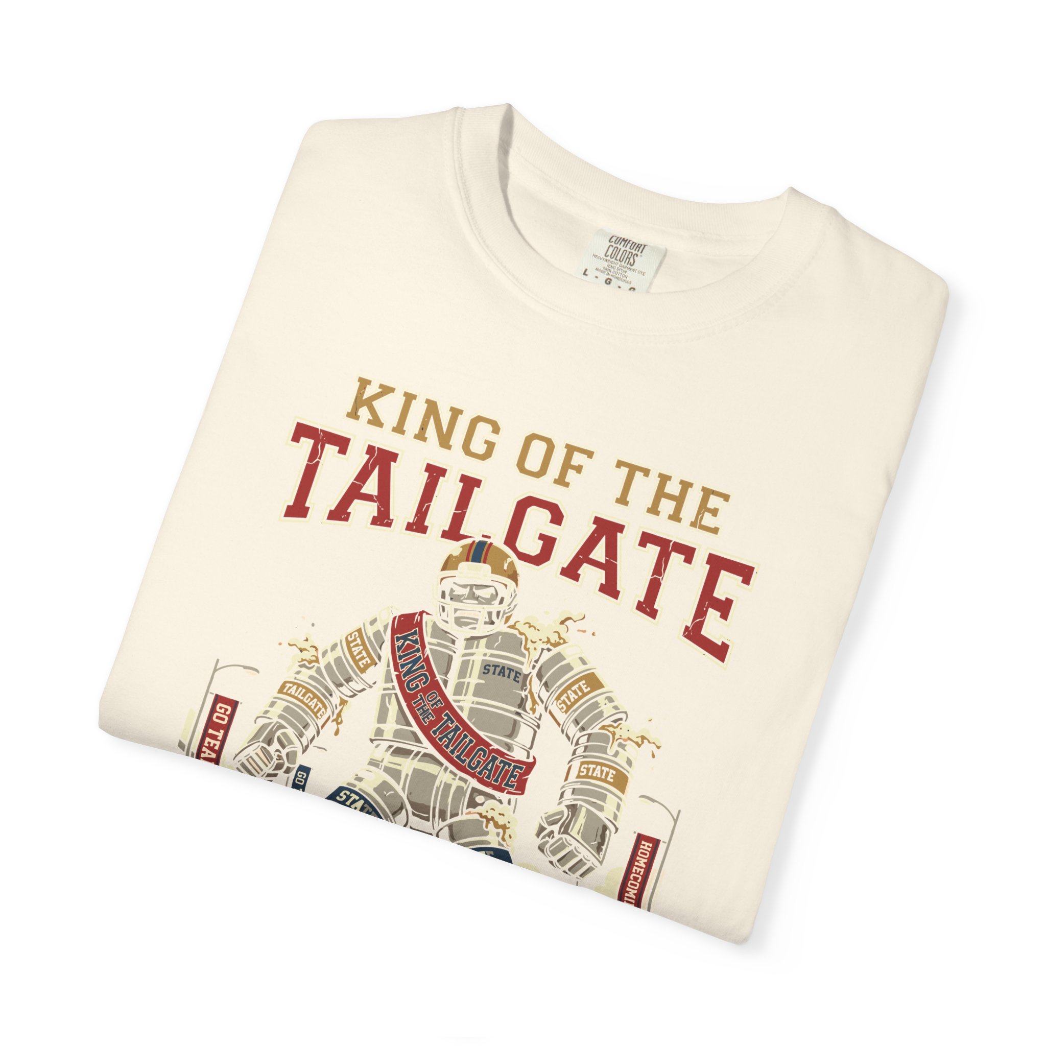King of the Tailgate T-Shirt — College Football Tailgating Tee - Image 15