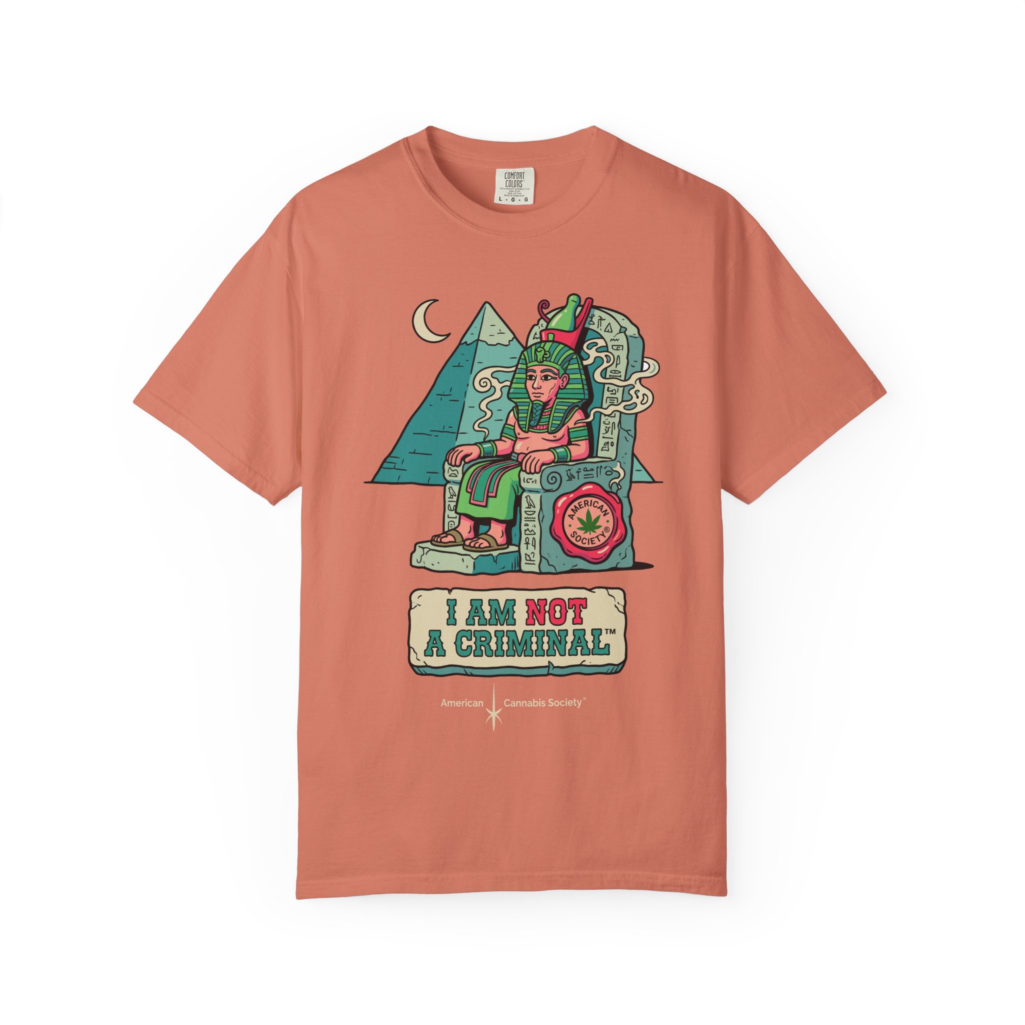 I Am Not a Criminal™ Pharaoh Tee — Ancient Royalty Cannabis Graphic - Image 5