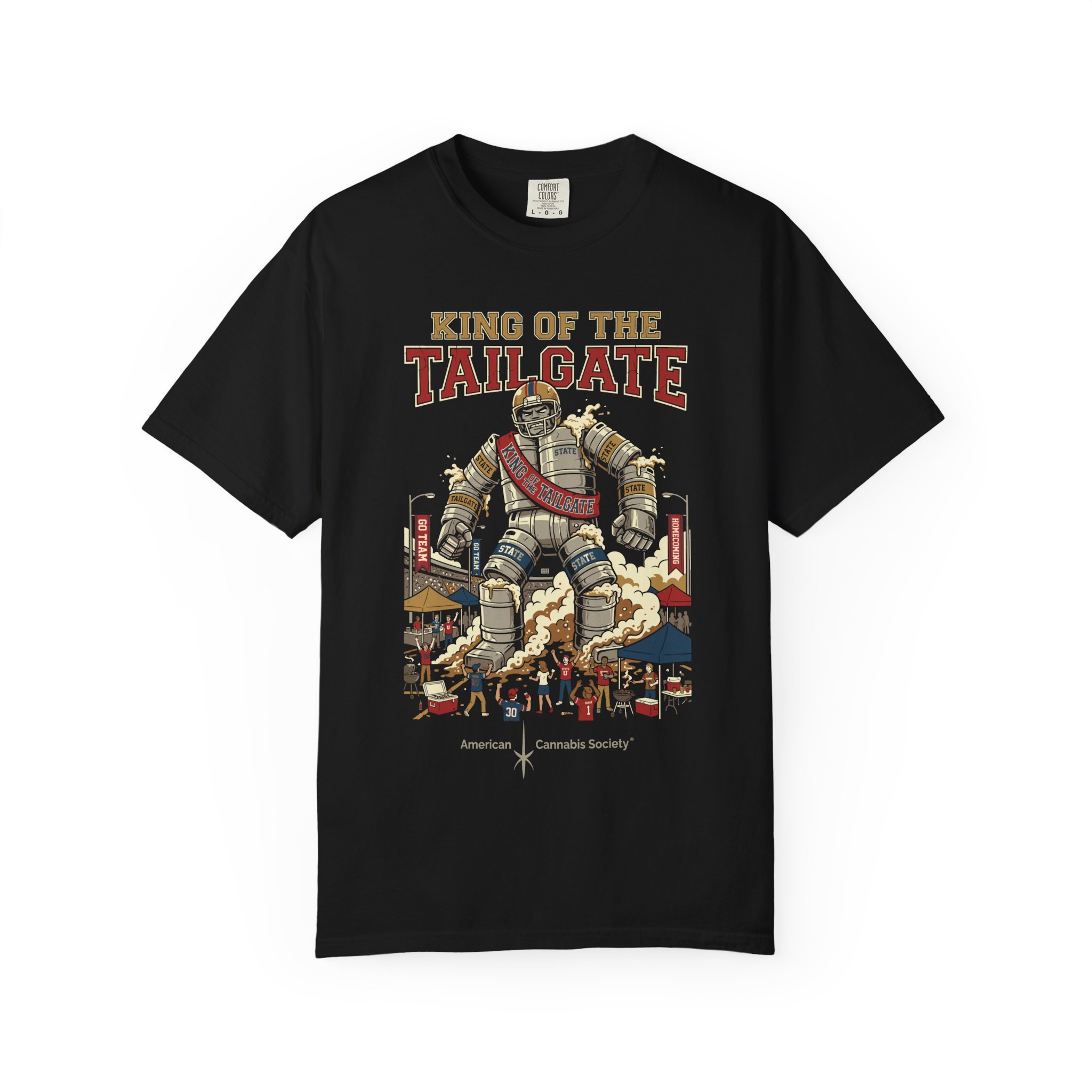 King of the Tailgate T-Shirt — College Football Tailgating Tee - Image 45