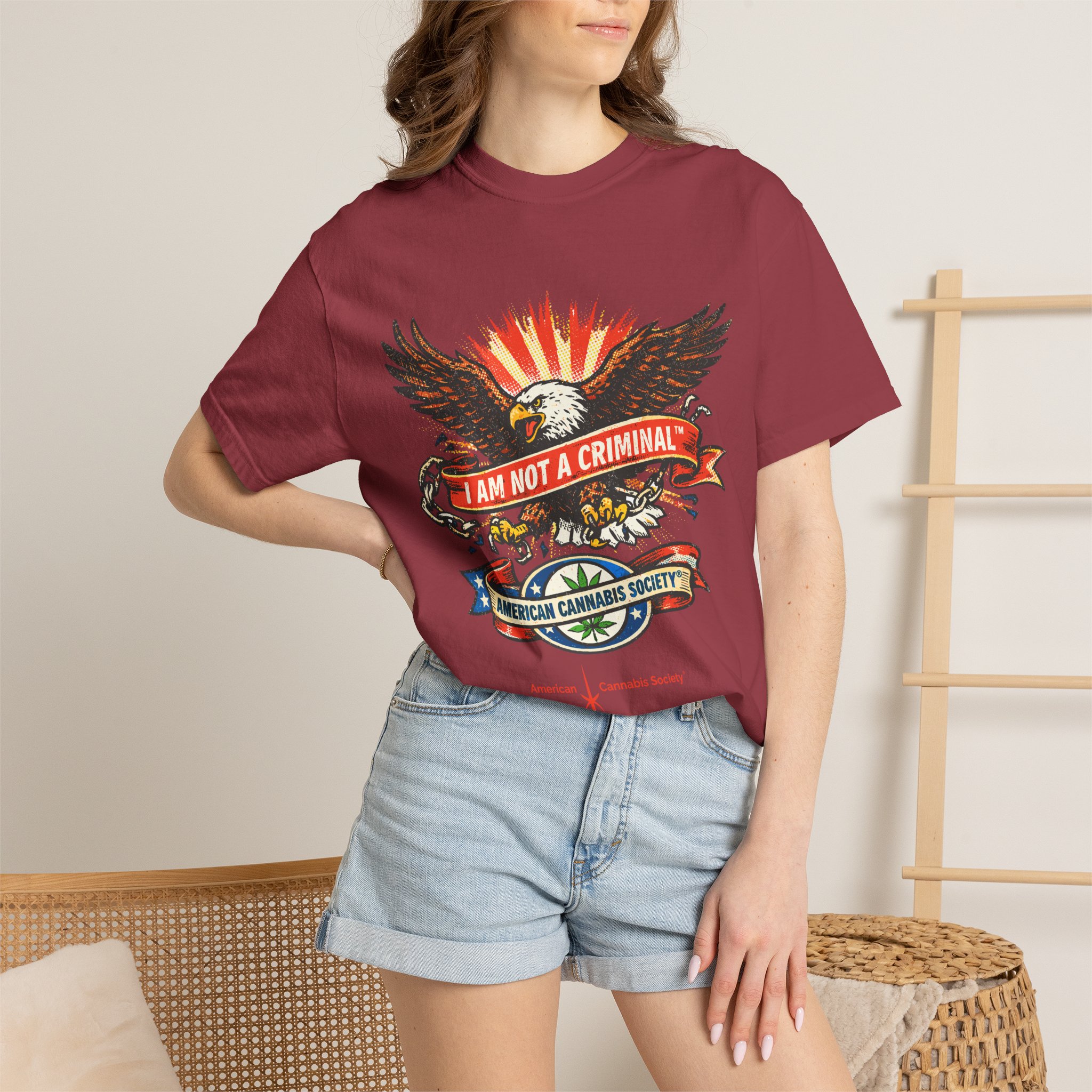 I Am Not a Criminal™ Eagle Tee — American Cannabis Society® Graphic - Image 56