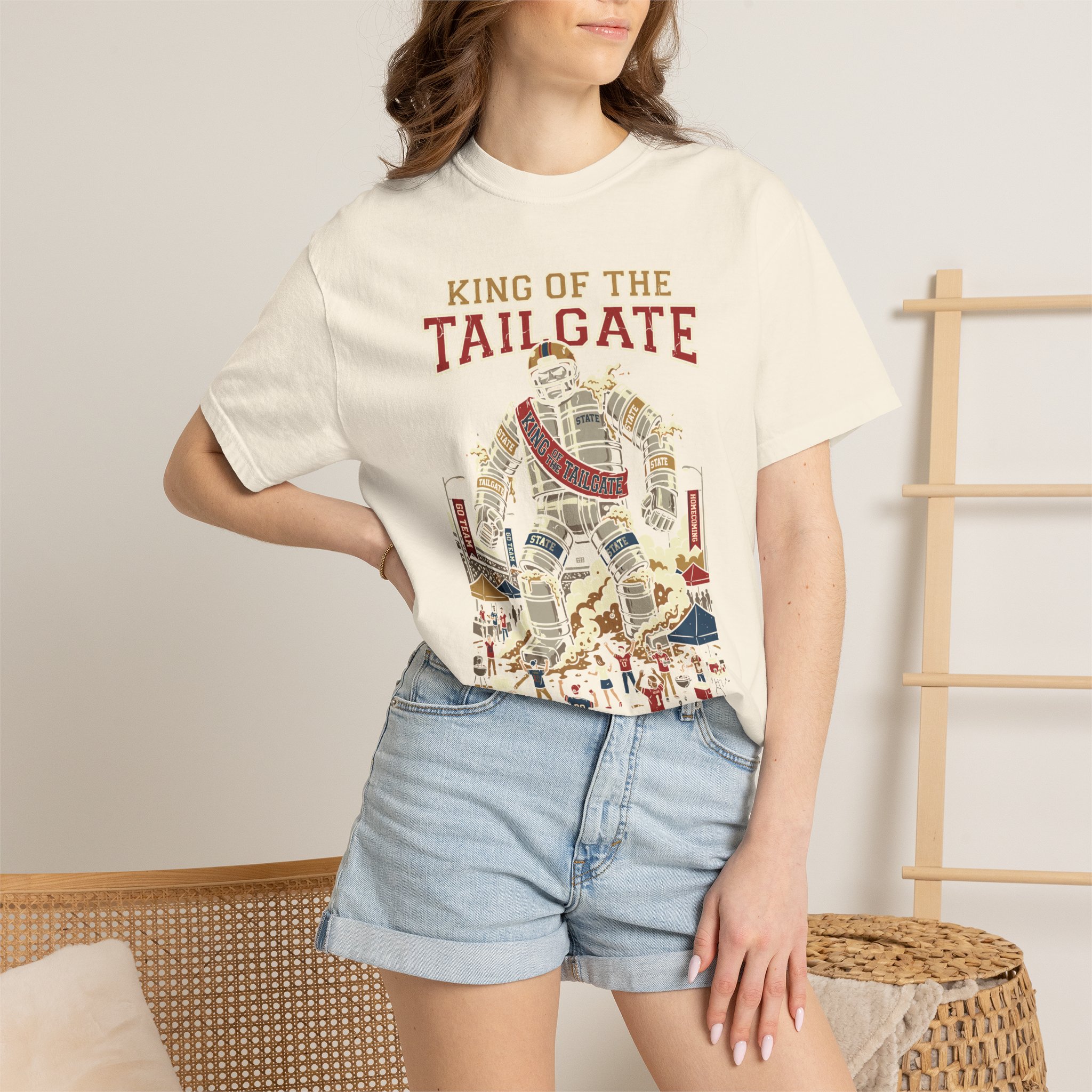King of the Tailgate T-Shirt — College Football Tailgating Tee - Image 16