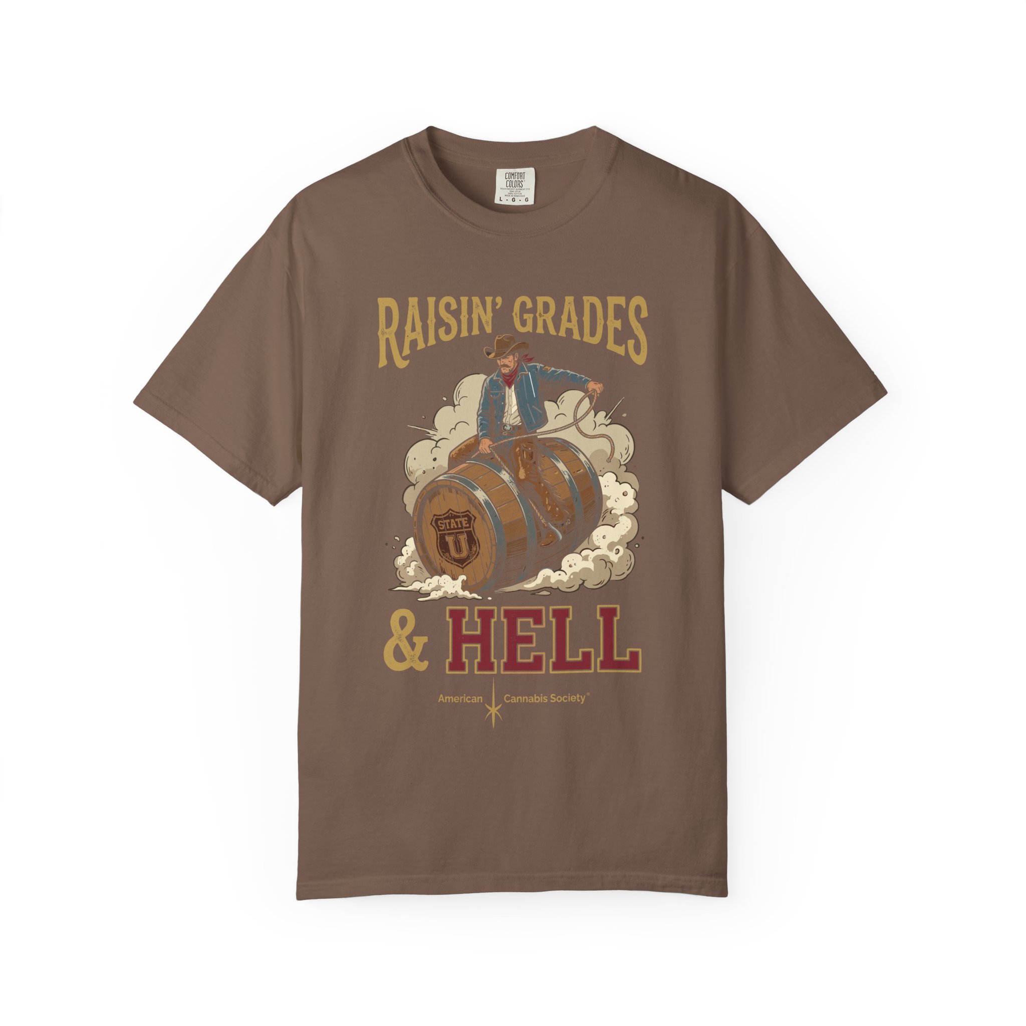 Raisin' Grades & Hell T-Shirt — Vintage College Barrel Graphic Tee - Image 21