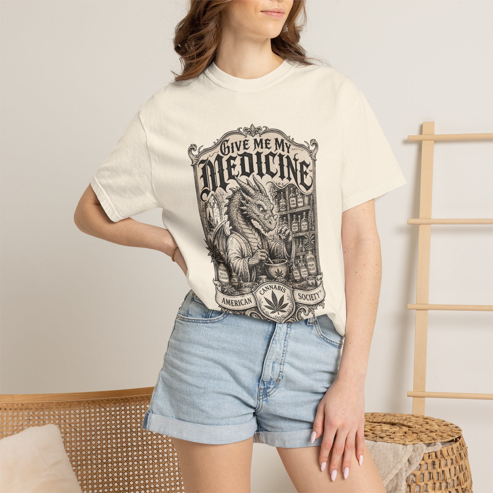 Give Me My Medicine™ T-Shirt — Vintage Cannabis Apothecary Graphic Tee - Image 20
