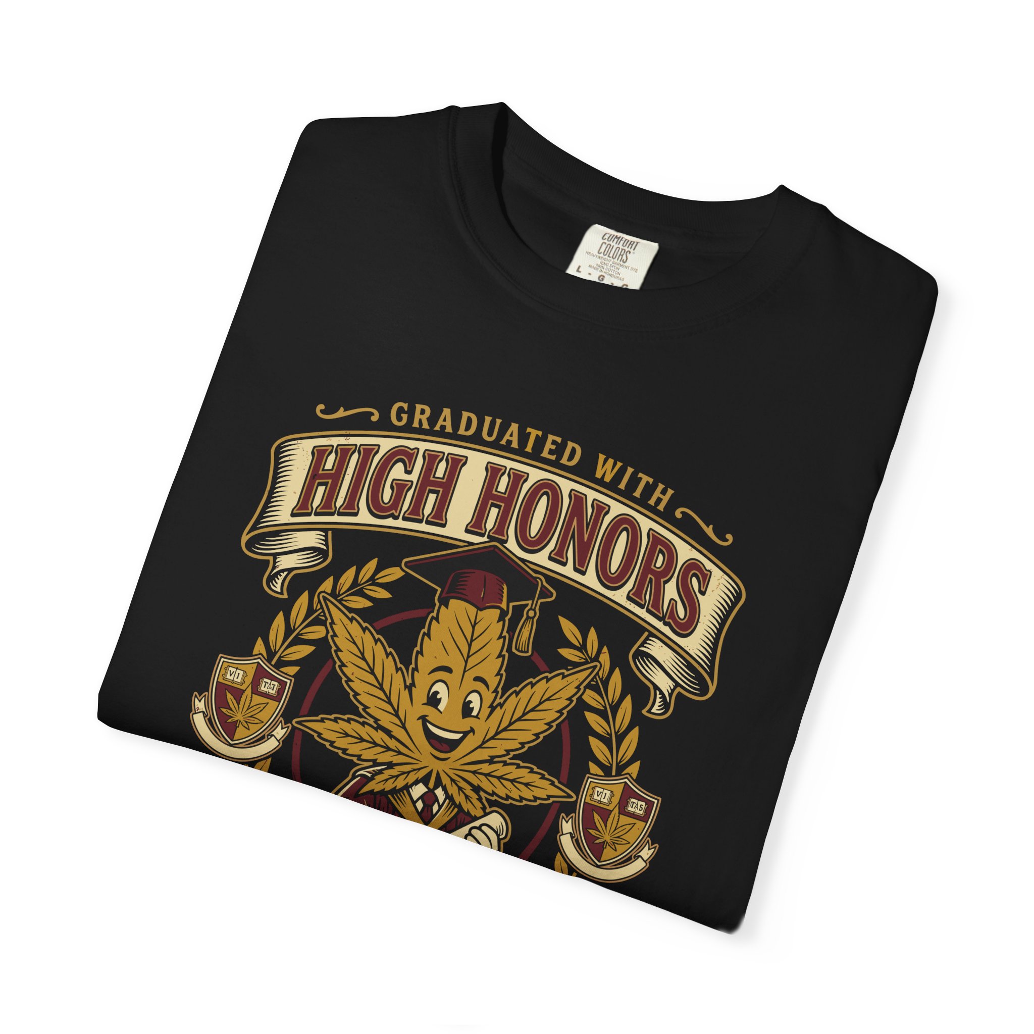 High Honors University T-Shirt — "Graduated with High Honors" Retro Marijuana College Tee - Image 51