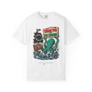 Octopus Pirate Graphic T-Shirt — Thank You For Pot Smoking® Vintage Nautical Tee