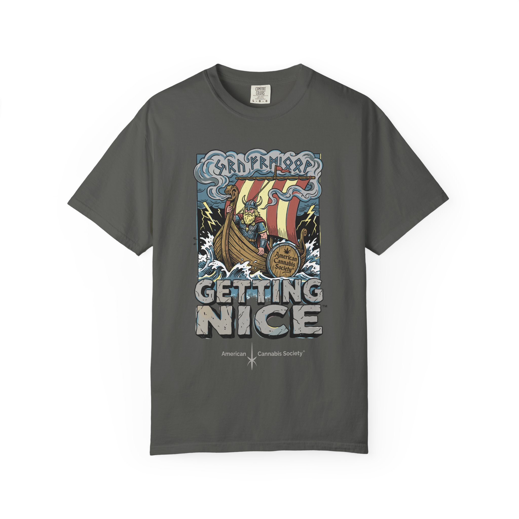 Viking Ship 'Getting Nice' Graphic T‑Shirt — Retro Norse Adventure Tee - Image 17