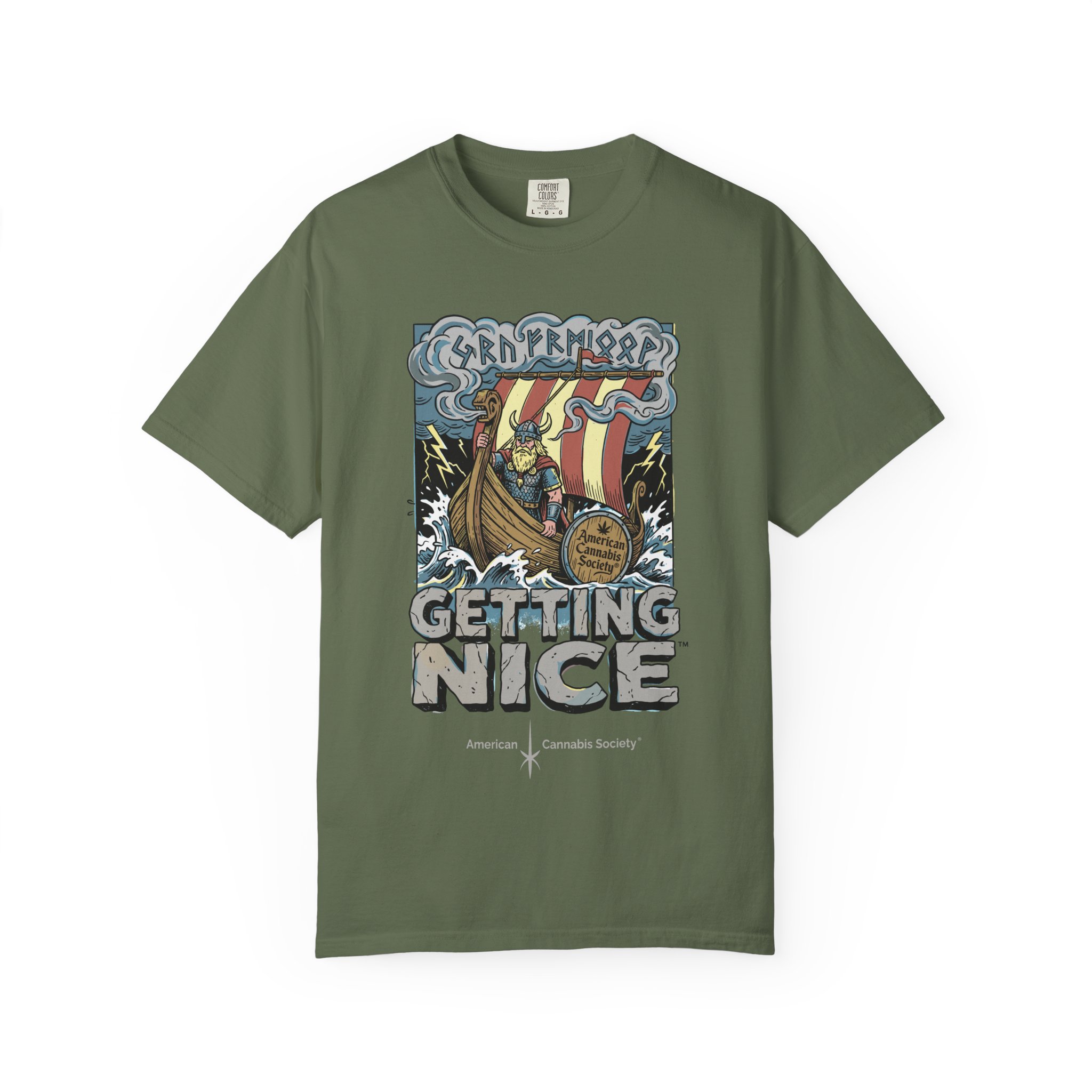 Viking Ship 'Getting Nice' Graphic T‑Shirt — Retro Norse Adventure Tee - Image 8