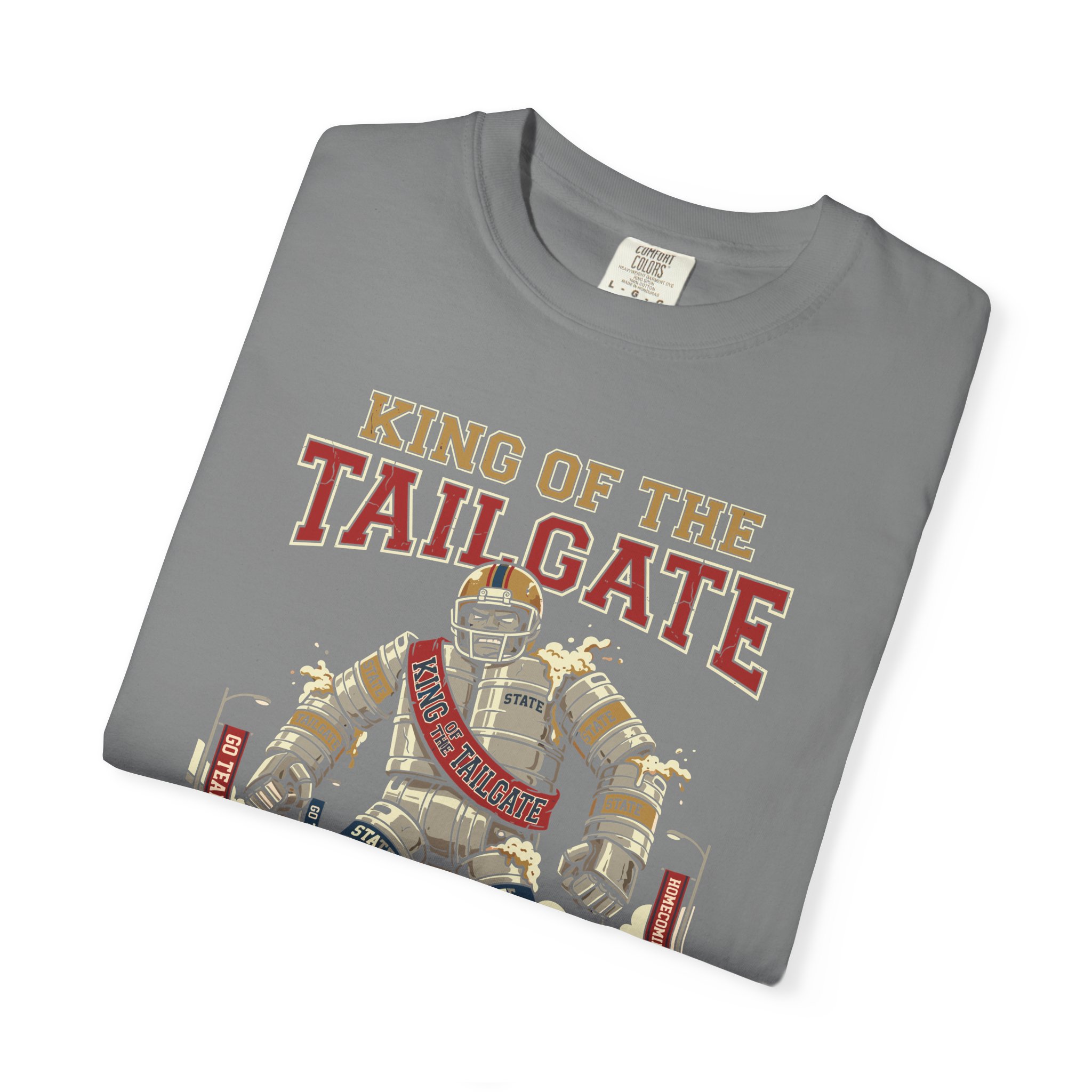 King of the Tailgate T-Shirt — College Football Tailgating Tee - Image 31