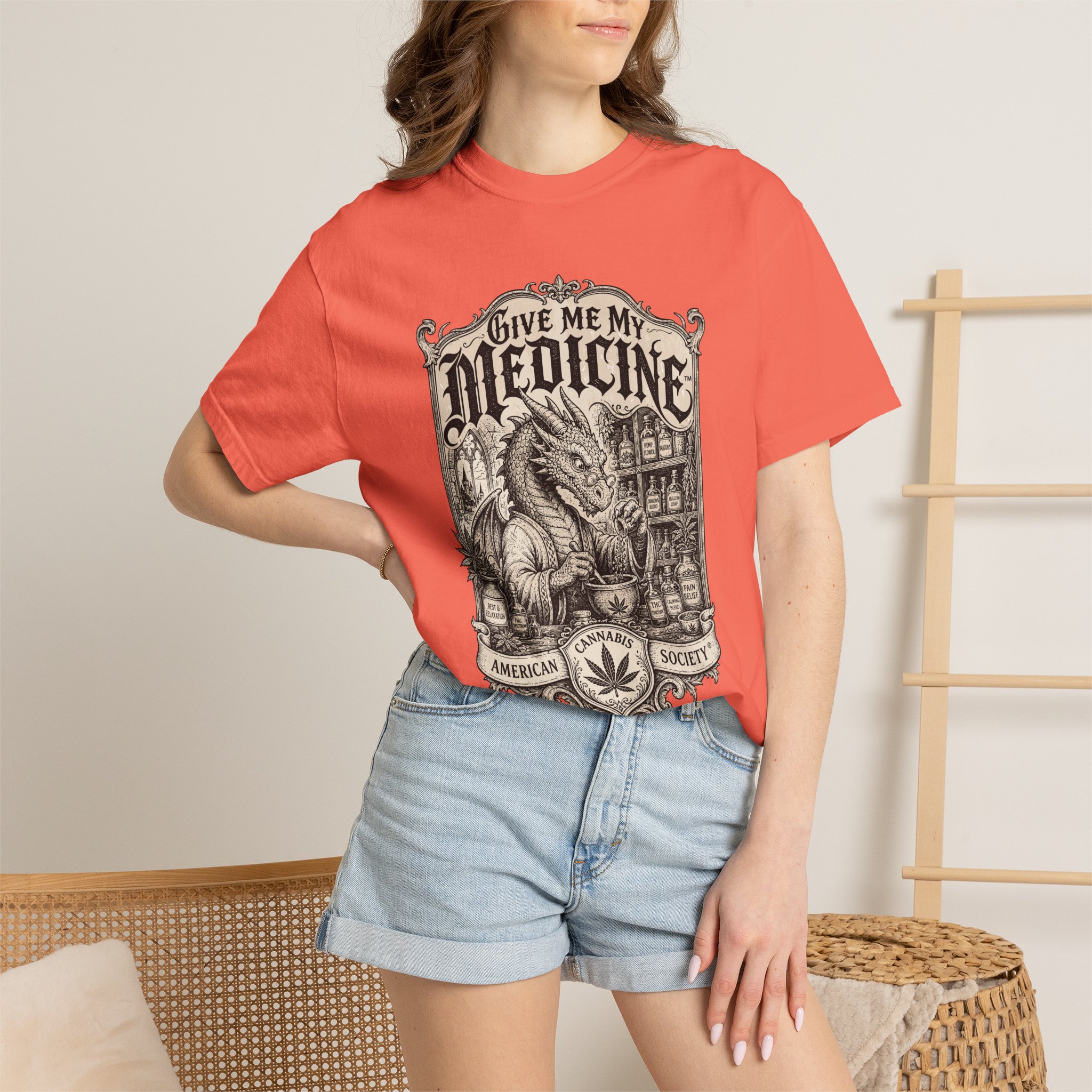 Give Me My Medicine™ T-Shirt — Vintage Cannabis Apothecary Graphic Tee - Image 12
