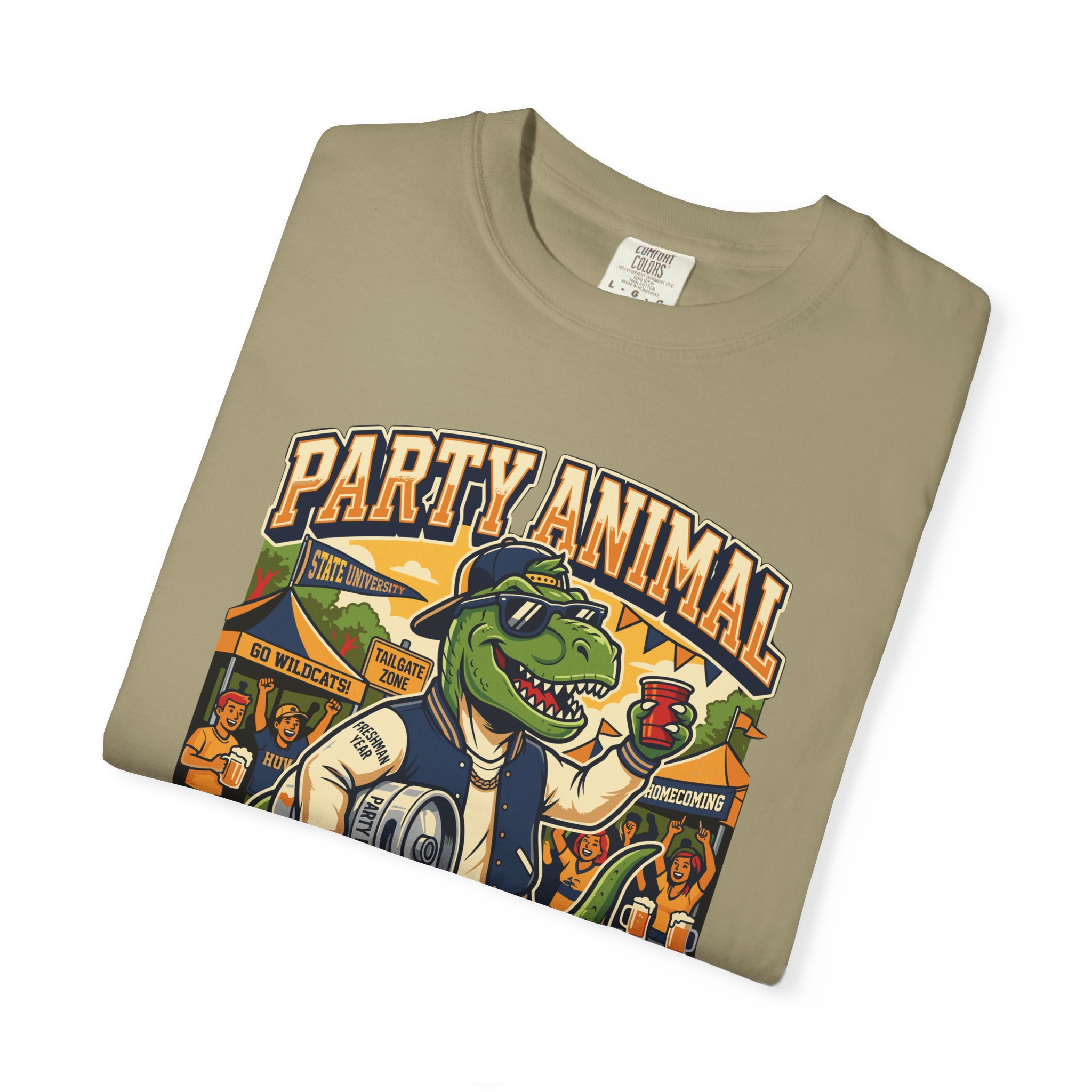 Party Animal T-Shirt — Dinosaur BBQ Beer Graphic Tee - Image 19