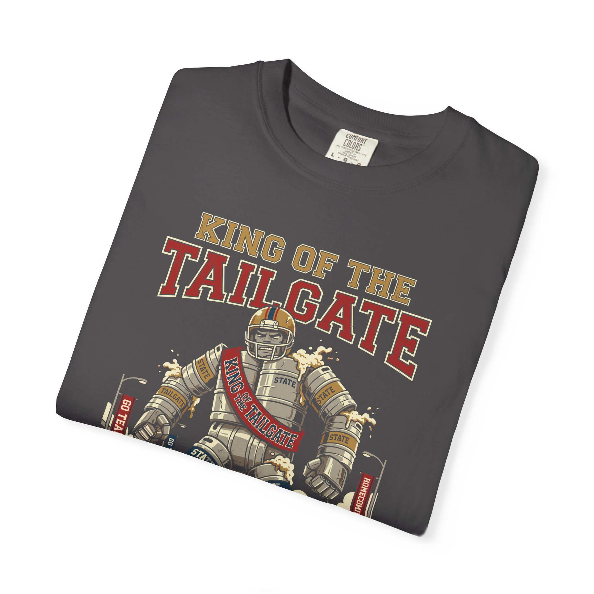 King of the Tailgate T-Shirt — College Football Tailgating Tee - Image 43