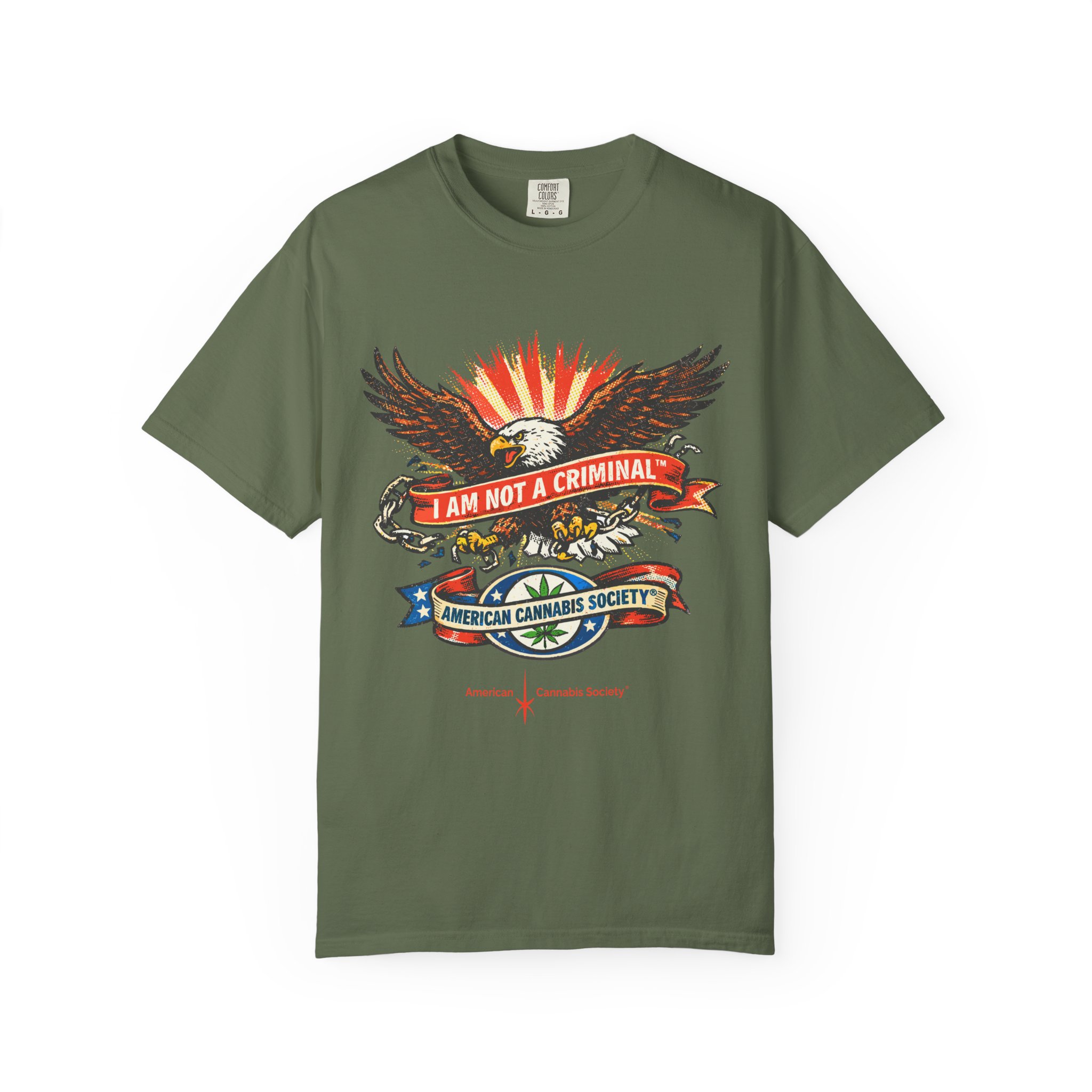 I Am Not a Criminal™ Eagle Tee — American Cannabis Society® Graphic - Image 37