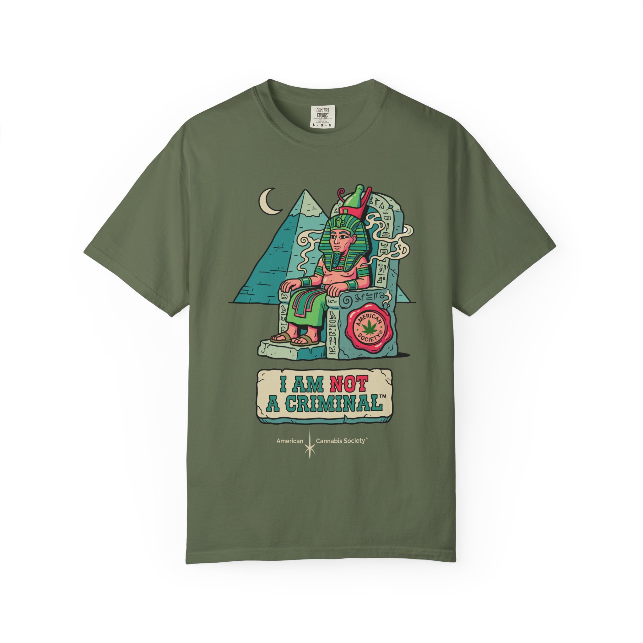 I Am Not a Criminal™ Pharaoh Tee — Ancient Royalty Cannabis Graphic - Image 37