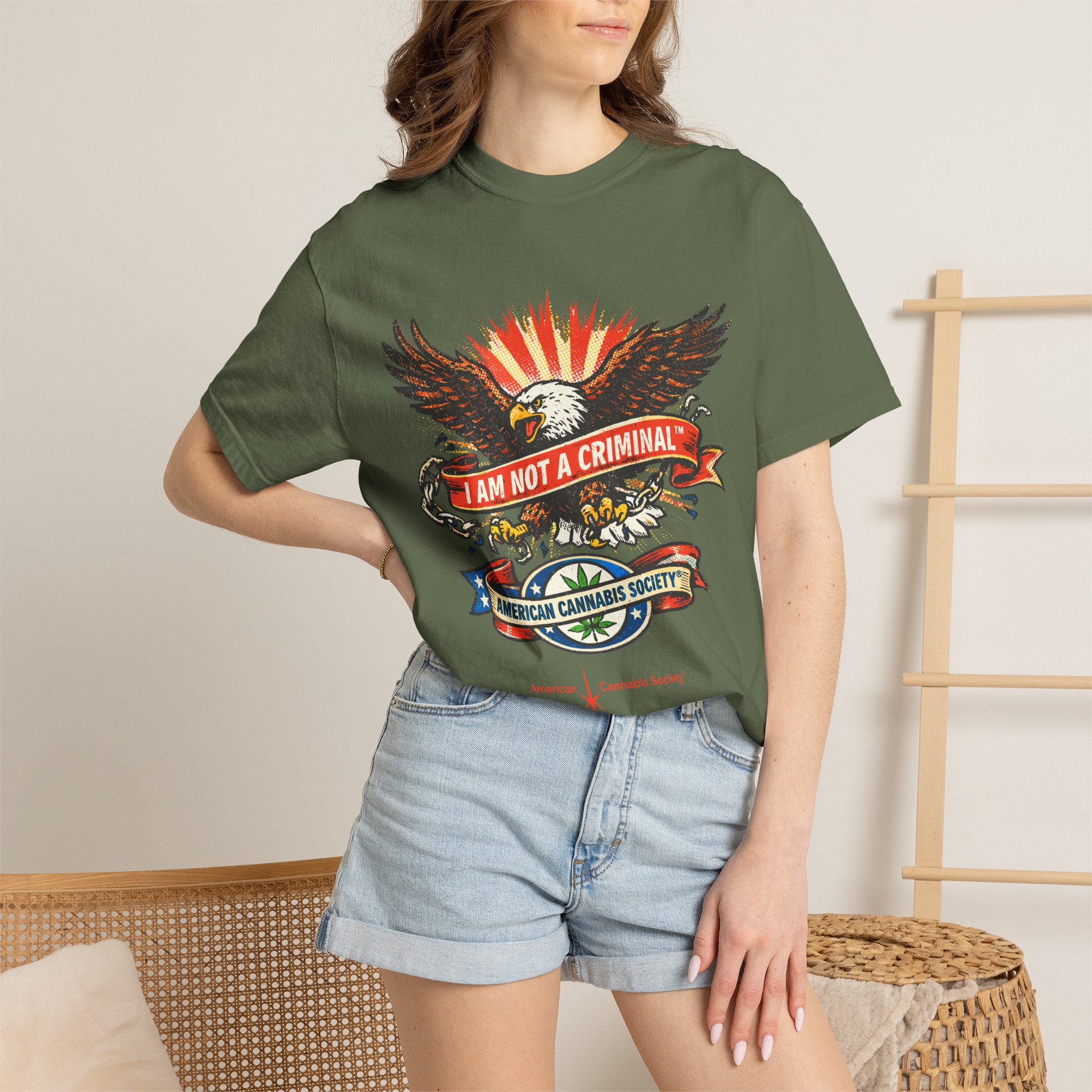 I Am Not a Criminal™ Eagle Tee — American Cannabis Society® Graphic - Image 40