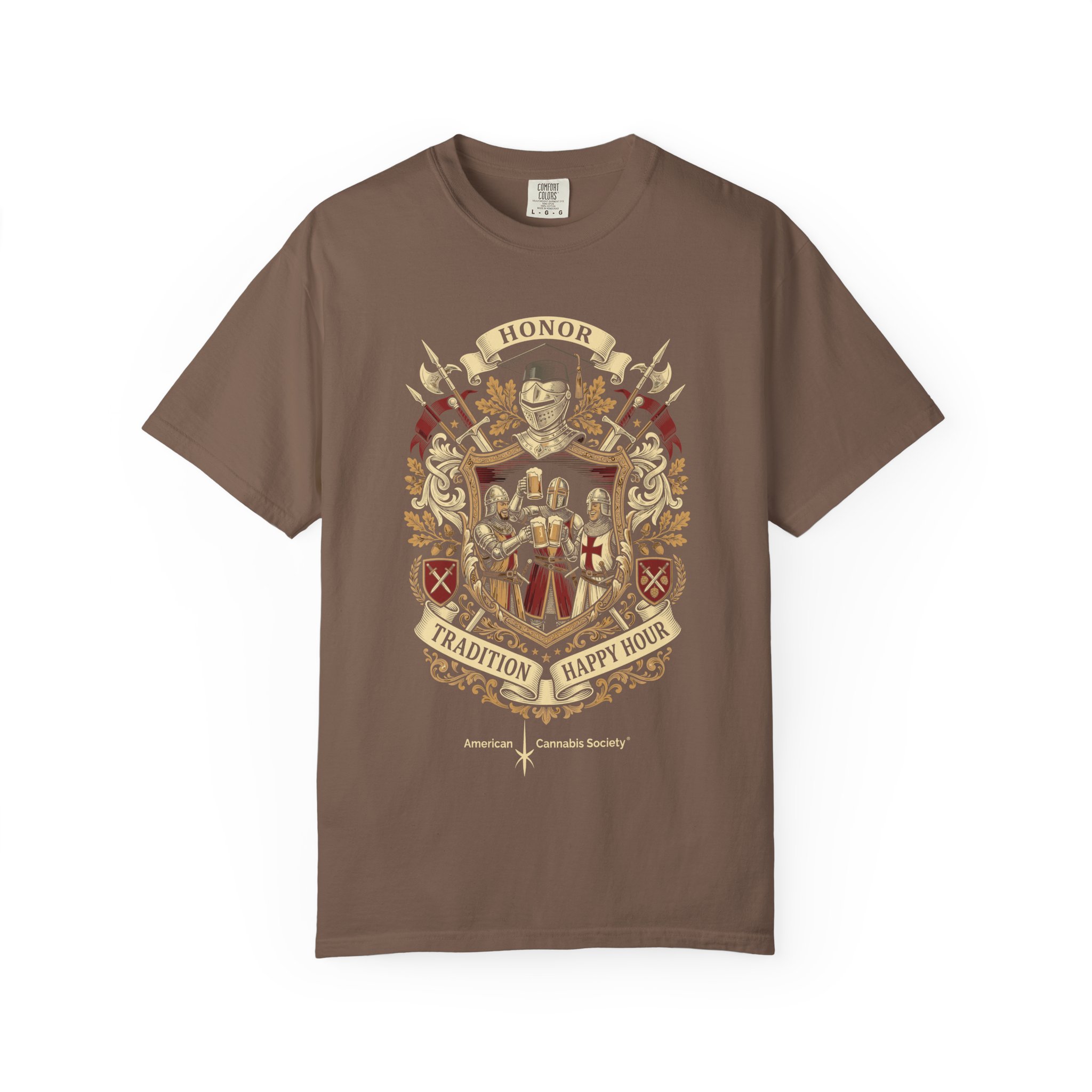 Heraldic Crest Graphic T-Shirt — Vintage Shield & Banner Design - Image 25