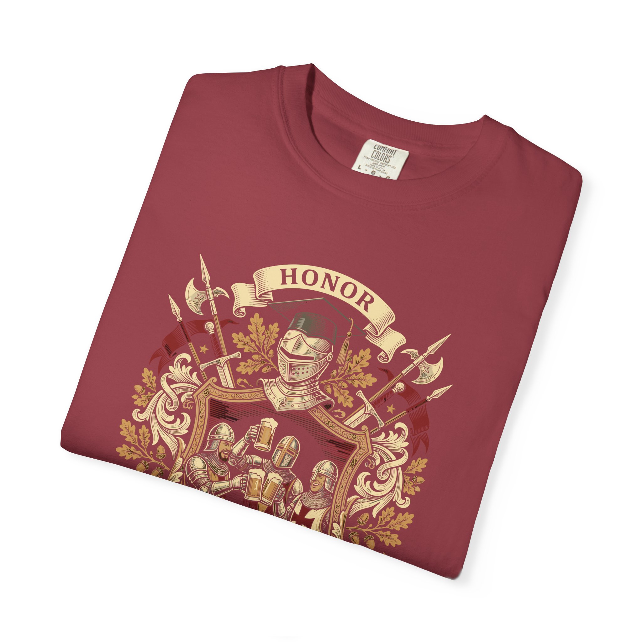 Heraldic Crest Graphic T-Shirt — Vintage Shield & Banner Design - Image 55
