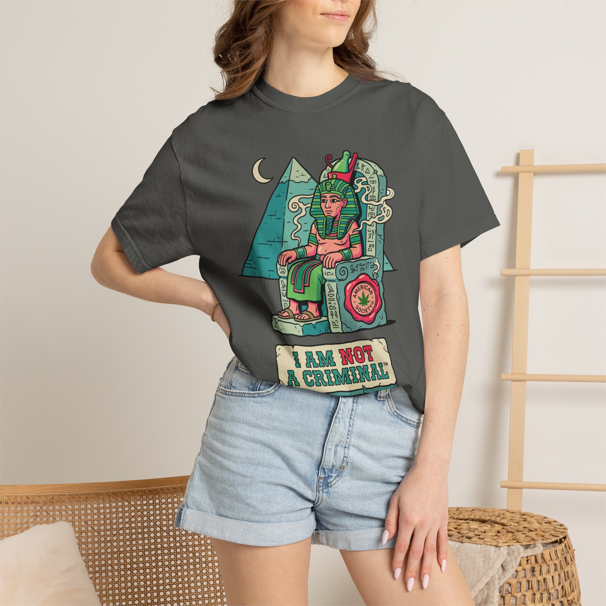I Am Not a Criminal™ Pharaoh Tee — Ancient Royalty Cannabis Graphic - Image 32