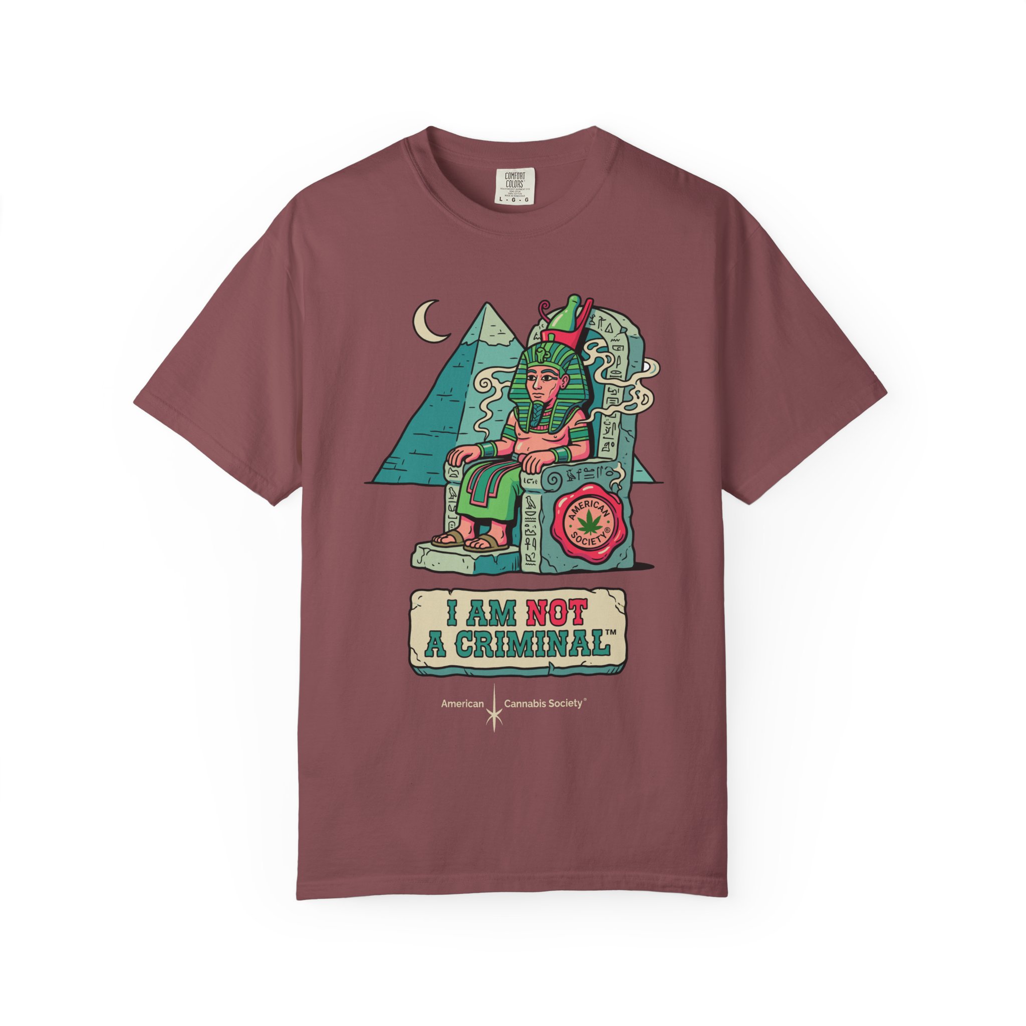 I Am Not a Criminal™ Pharaoh Tee — Ancient Royalty Cannabis Graphic - Image 13