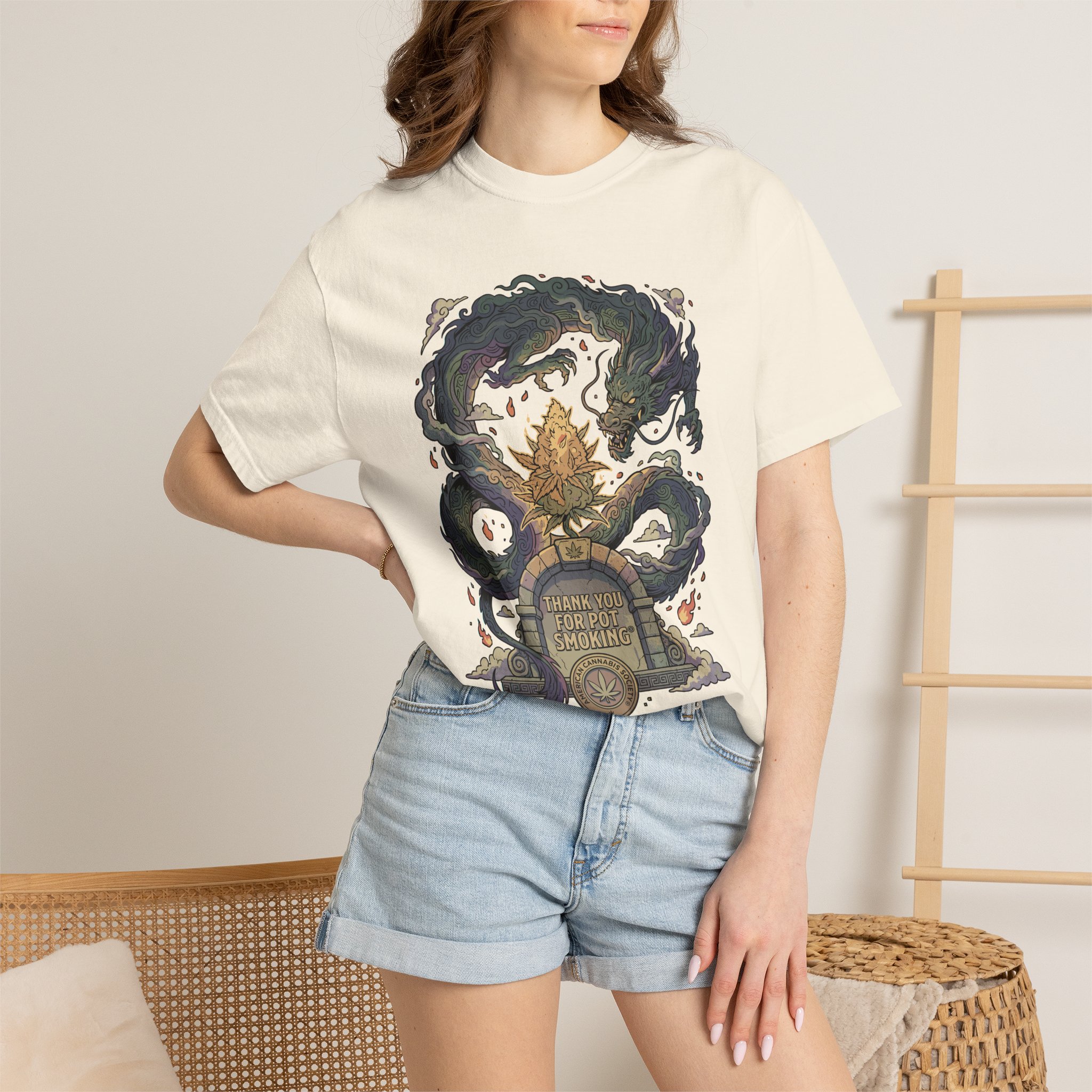 Thank You For Pot Smoking® T-Shirt — Vintage Kraken Gravestone Design (“Here Lies My Sanity”) - Image 16