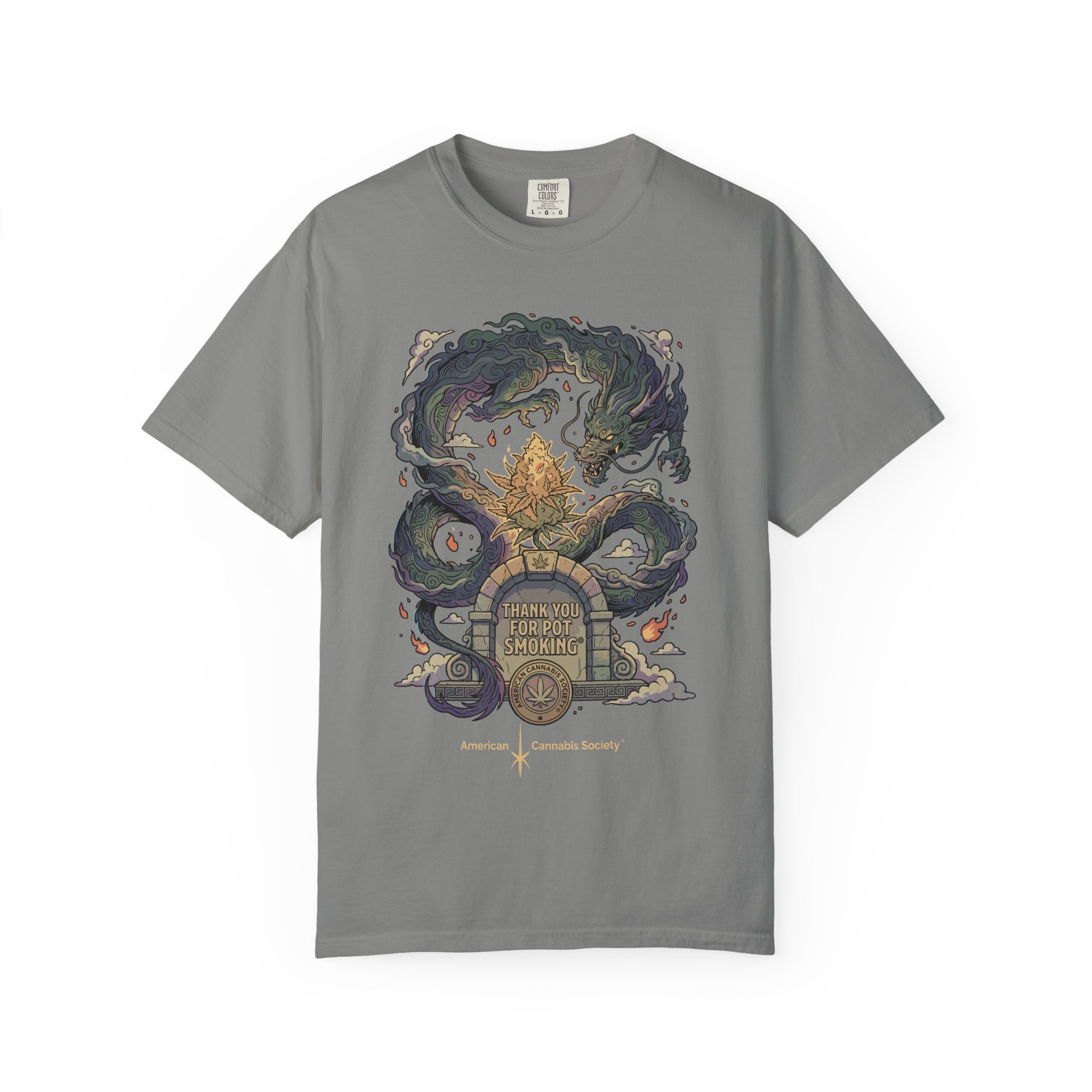 Thank You For Pot Smoking® T-Shirt — Vintage Kraken Gravestone Design (“Here Lies My Sanity”) - Image 37