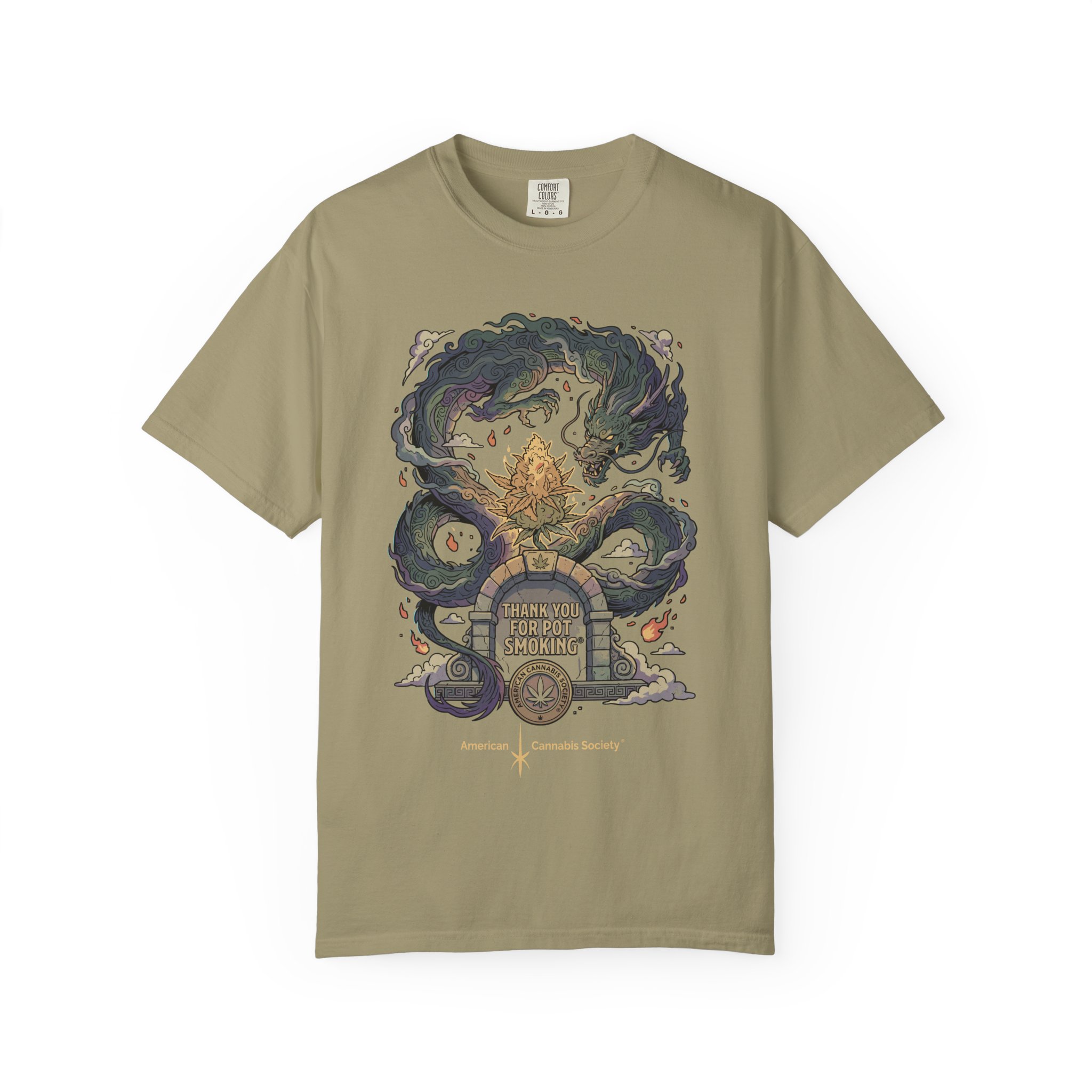 Thank You For Pot Smoking® T-Shirt — Vintage Kraken Gravestone Design (“Here Lies My Sanity”) - Image 17