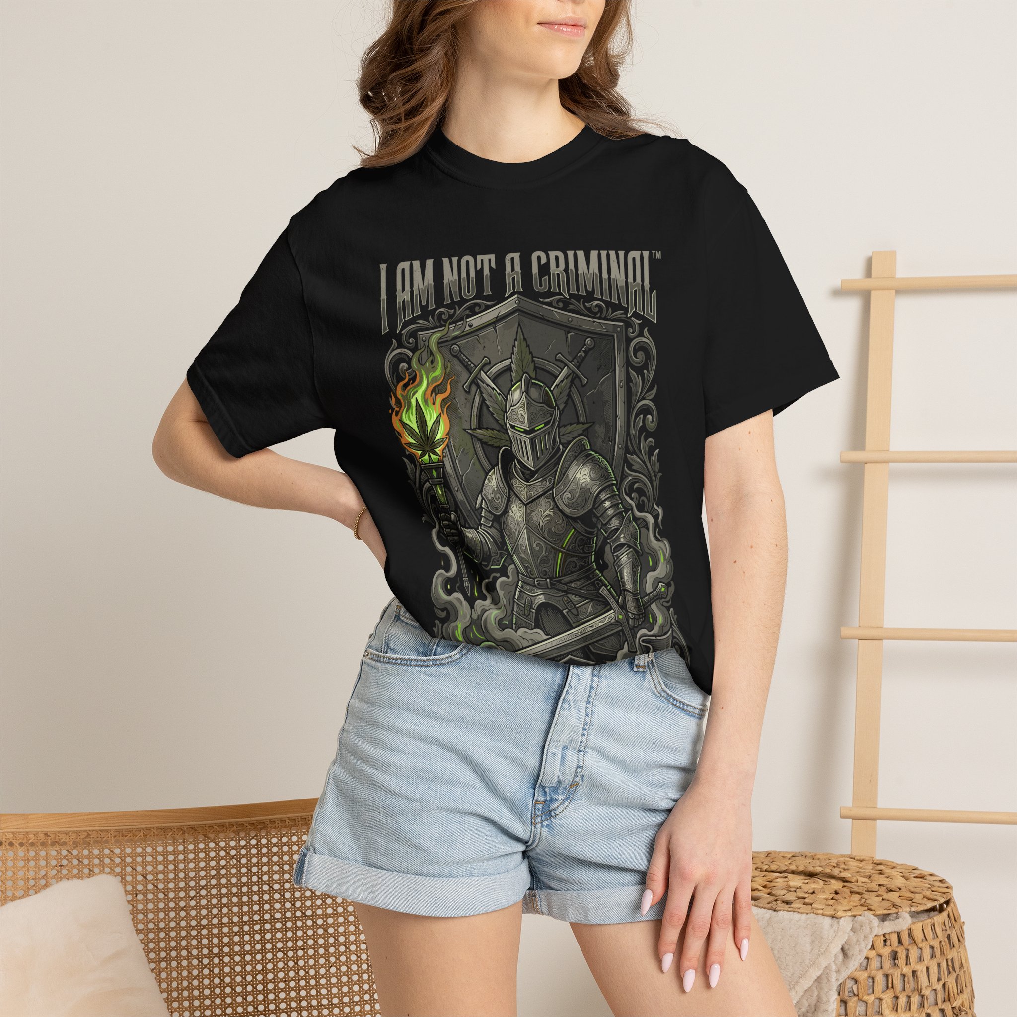 I Am Not a Criminal™ Fantasy T-Shirt — Dark Knight Mage Graphic Tee - Image 48