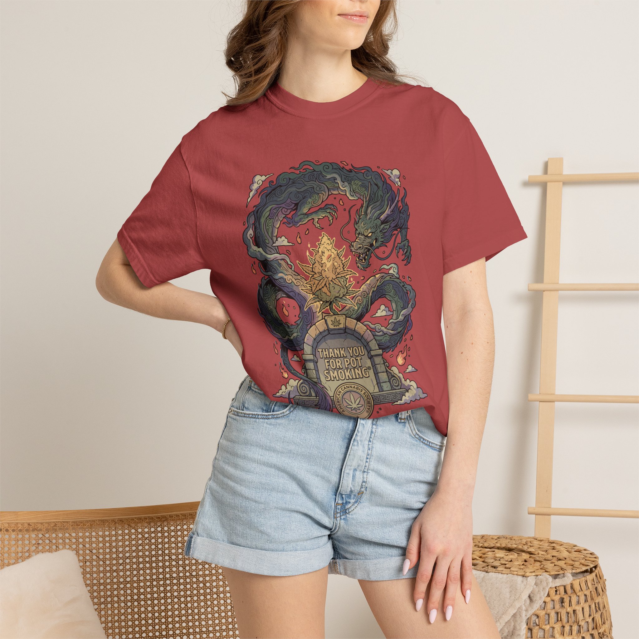 Thank You For Pot Smoking® T-Shirt — Vintage Kraken Gravestone Design (“Here Lies My Sanity”) - Image 56