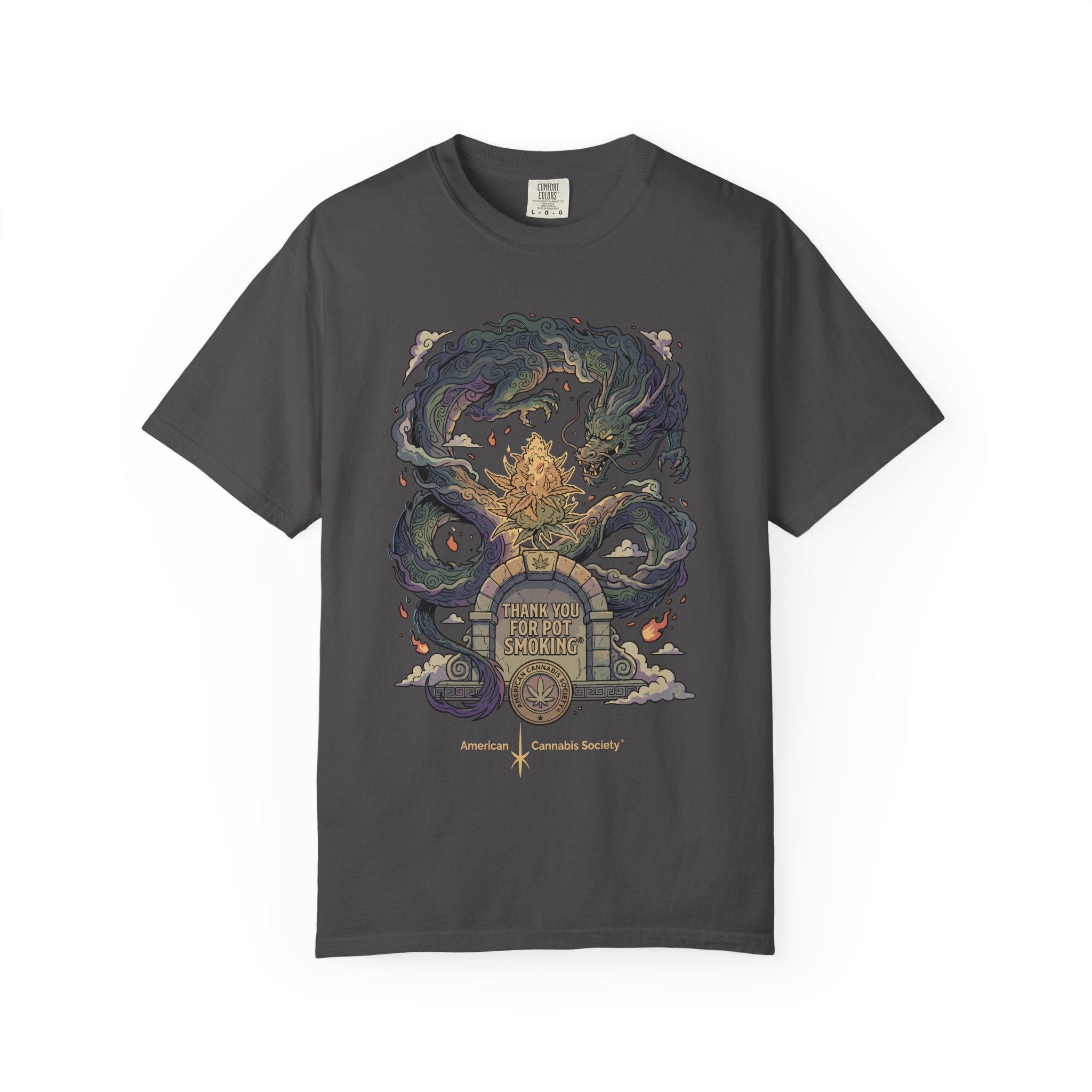 Thank You For Pot Smoking® T-Shirt — Vintage Kraken Gravestone Design (“Here Lies My Sanity”) - Image 41