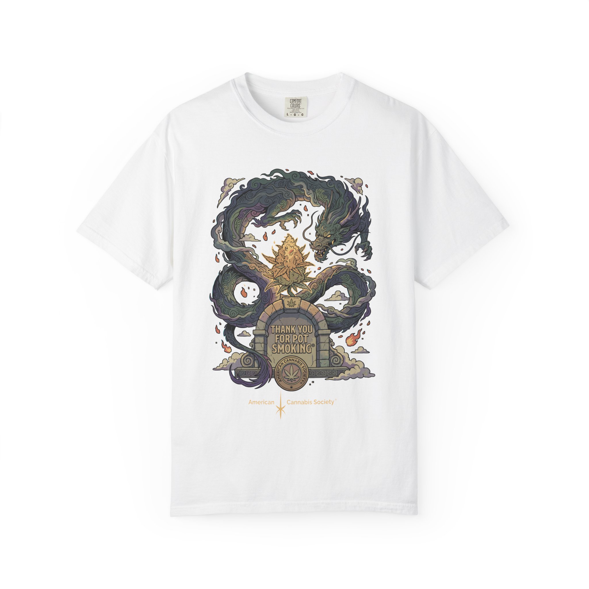 Thank You For Pot Smoking® T-Shirt — Vintage Kraken Gravestone Design (“Here Lies My Sanity”) - Image 5