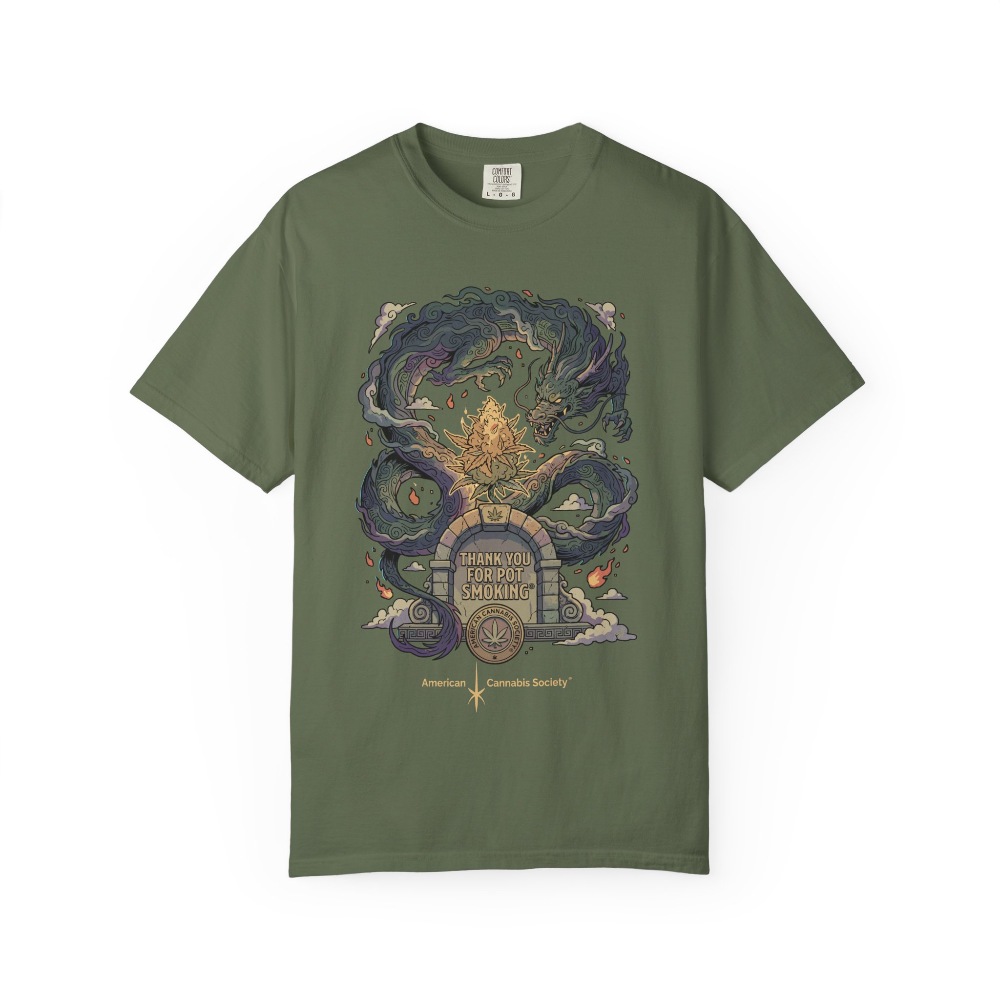 Thank You For Pot Smoking® T-Shirt — Vintage Kraken Gravestone Design (“Here Lies My Sanity”) - Image 33