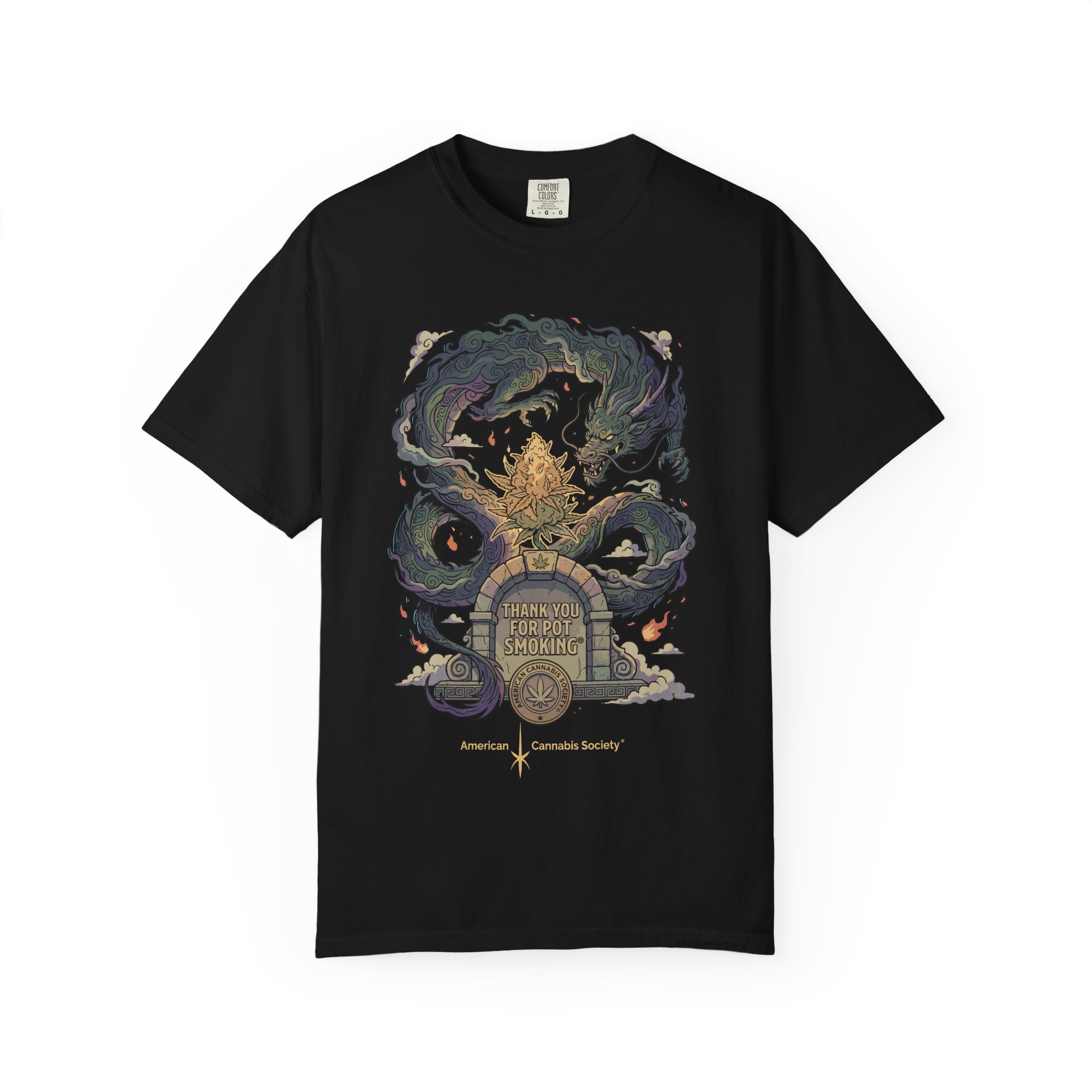 Thank You For Pot Smoking® T-Shirt — Vintage Kraken Gravestone Design (“Here Lies My Sanity”) - Image 45