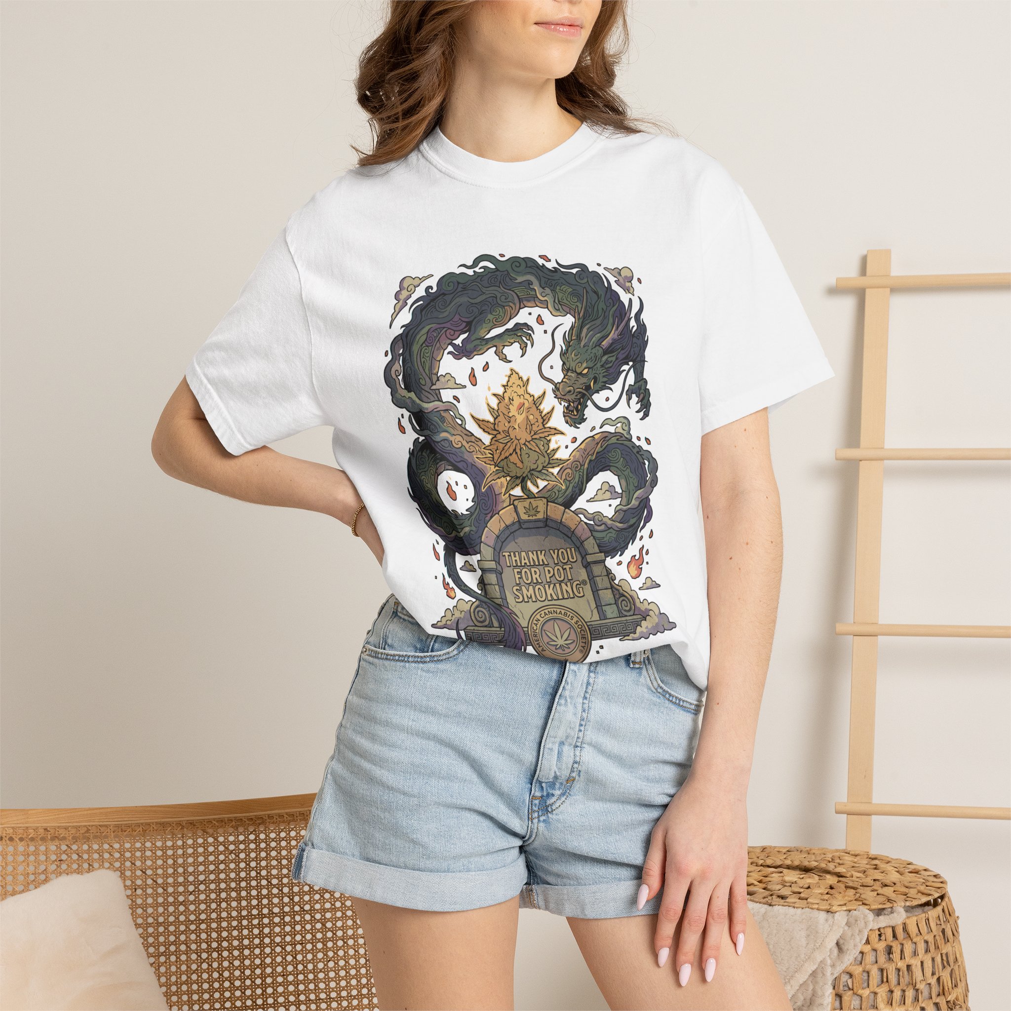 Thank You For Pot Smoking® T-Shirt — Vintage Kraken Gravestone Design (“Here Lies My Sanity”) - Image 8